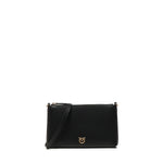 Pochette piatta in pelle con logo Love Birds 104277 A0F1Z99Q PINKO 