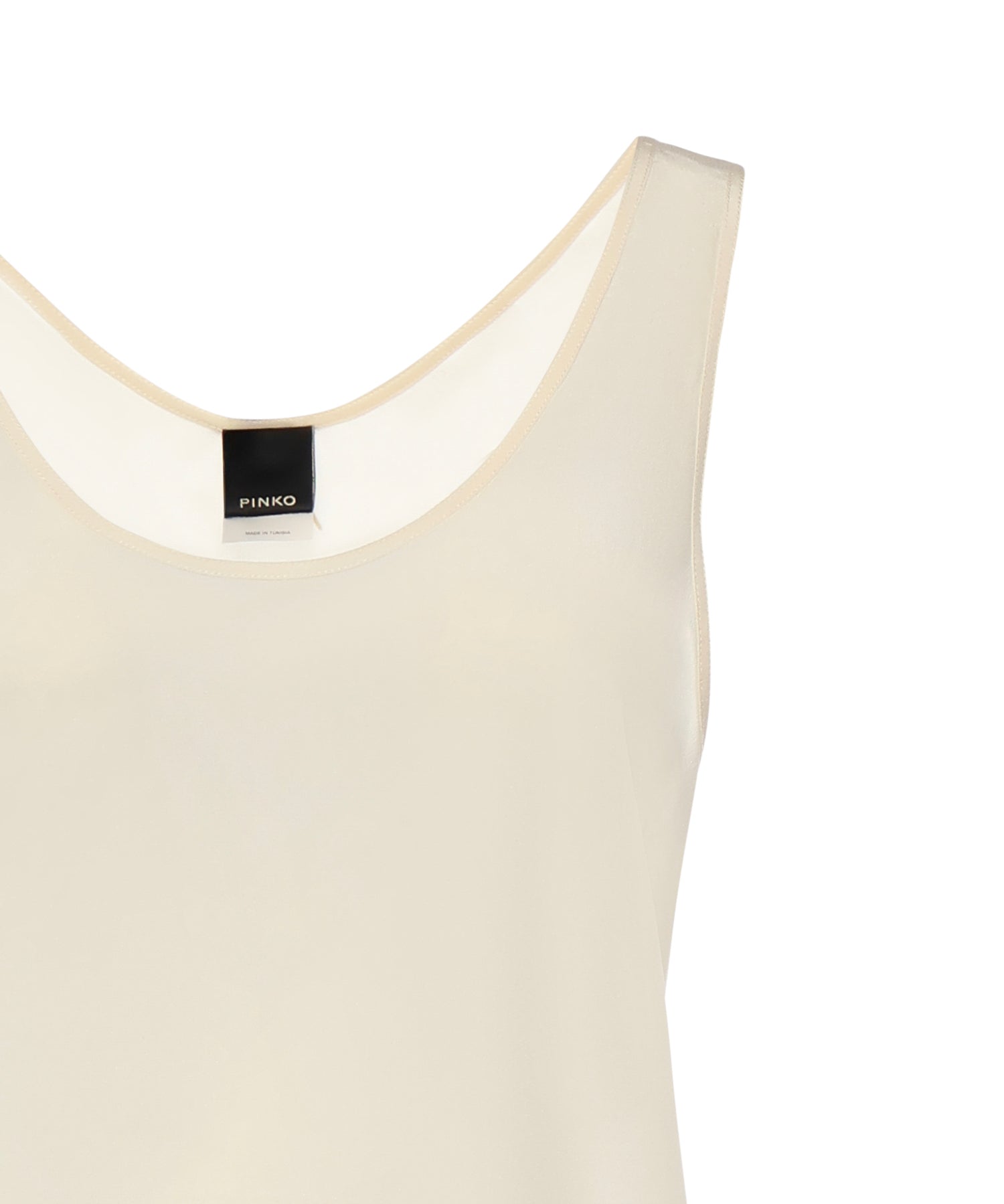 Top a canotta in seta sand wash 104670 A2T7C00 PINKO 