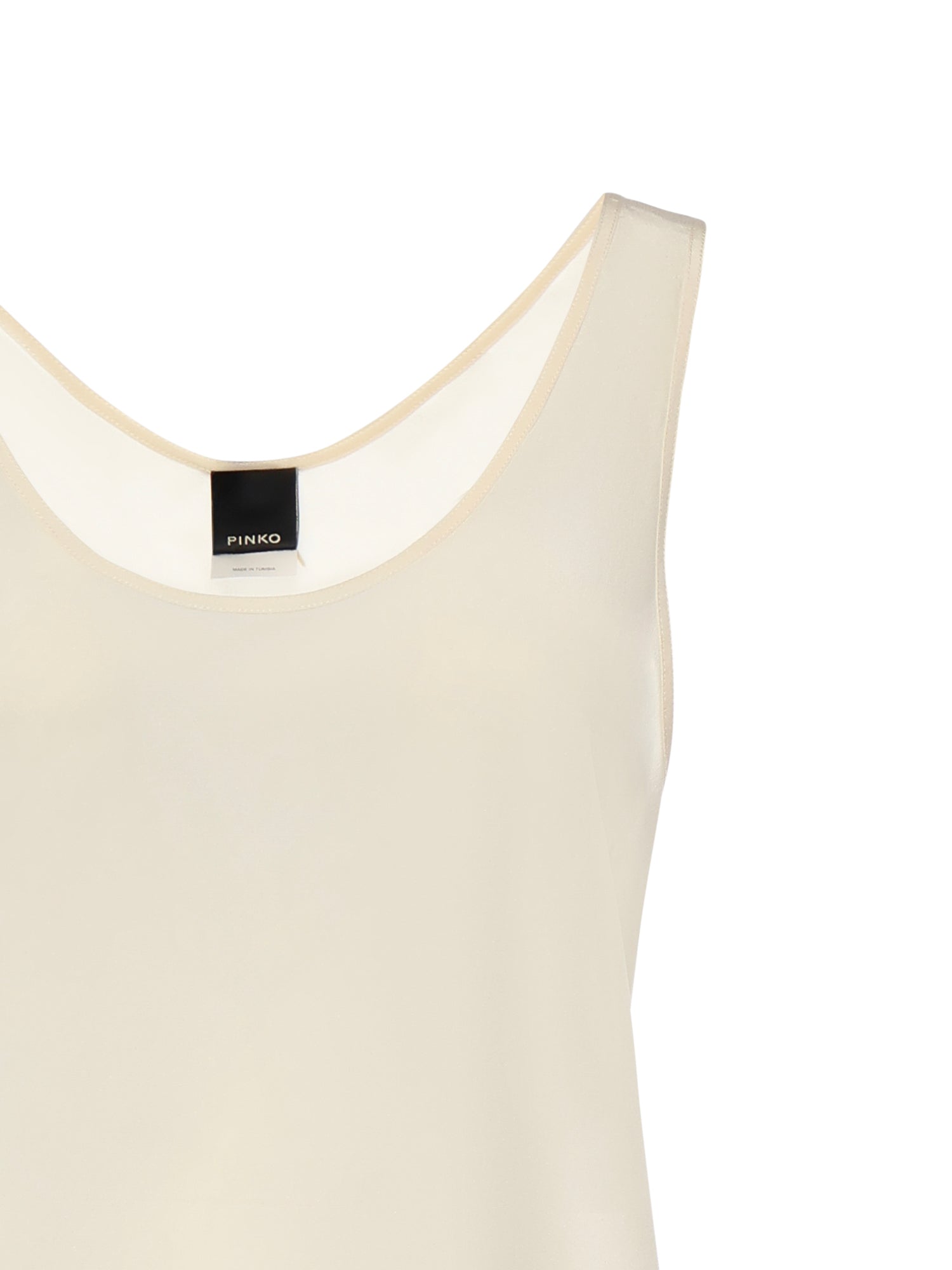Top a canotta in seta sand wash 104670 A2T7C00 PINKO 