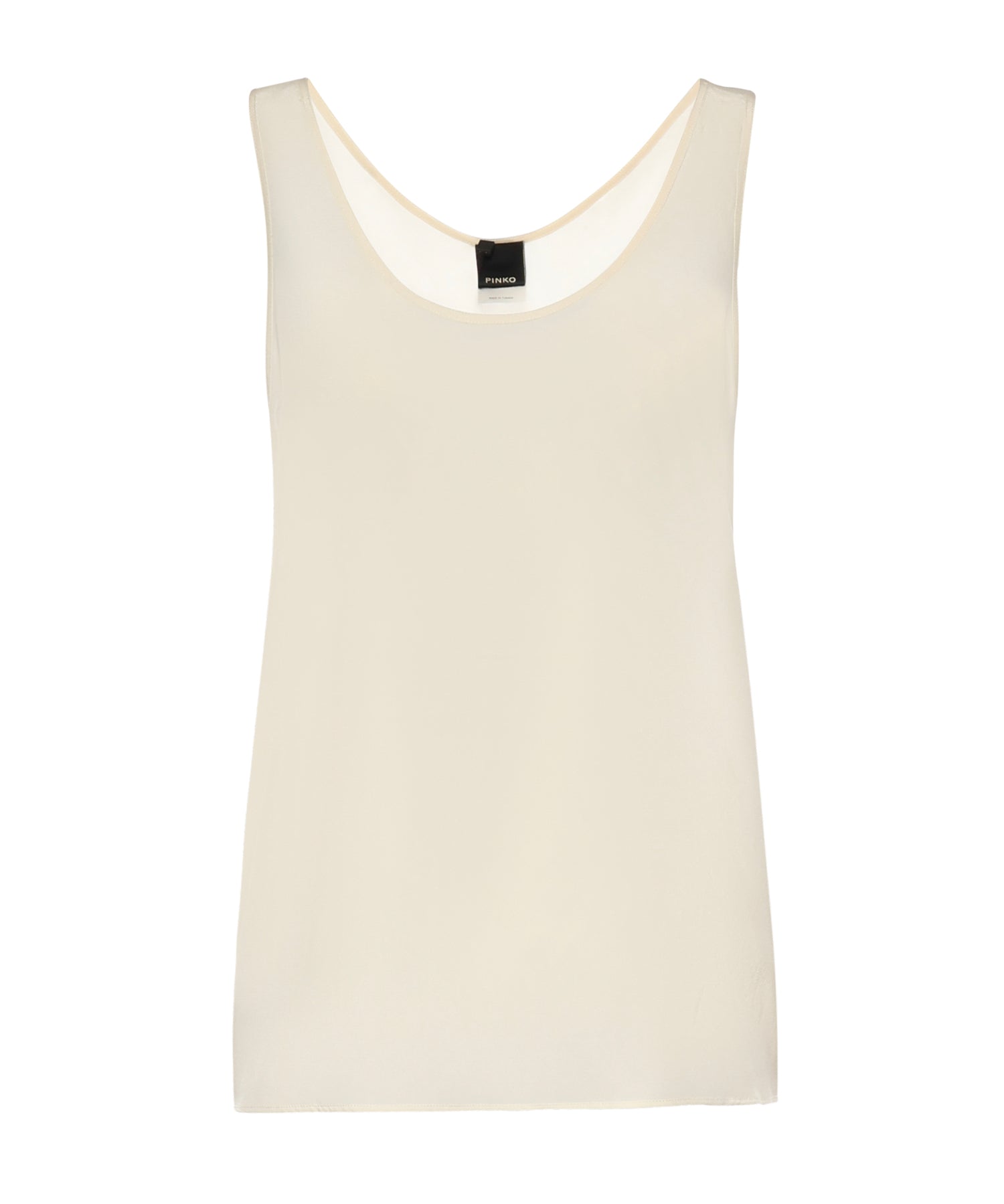 Top a canotta in seta sand wash 104670 A2T7C00 PINKO 