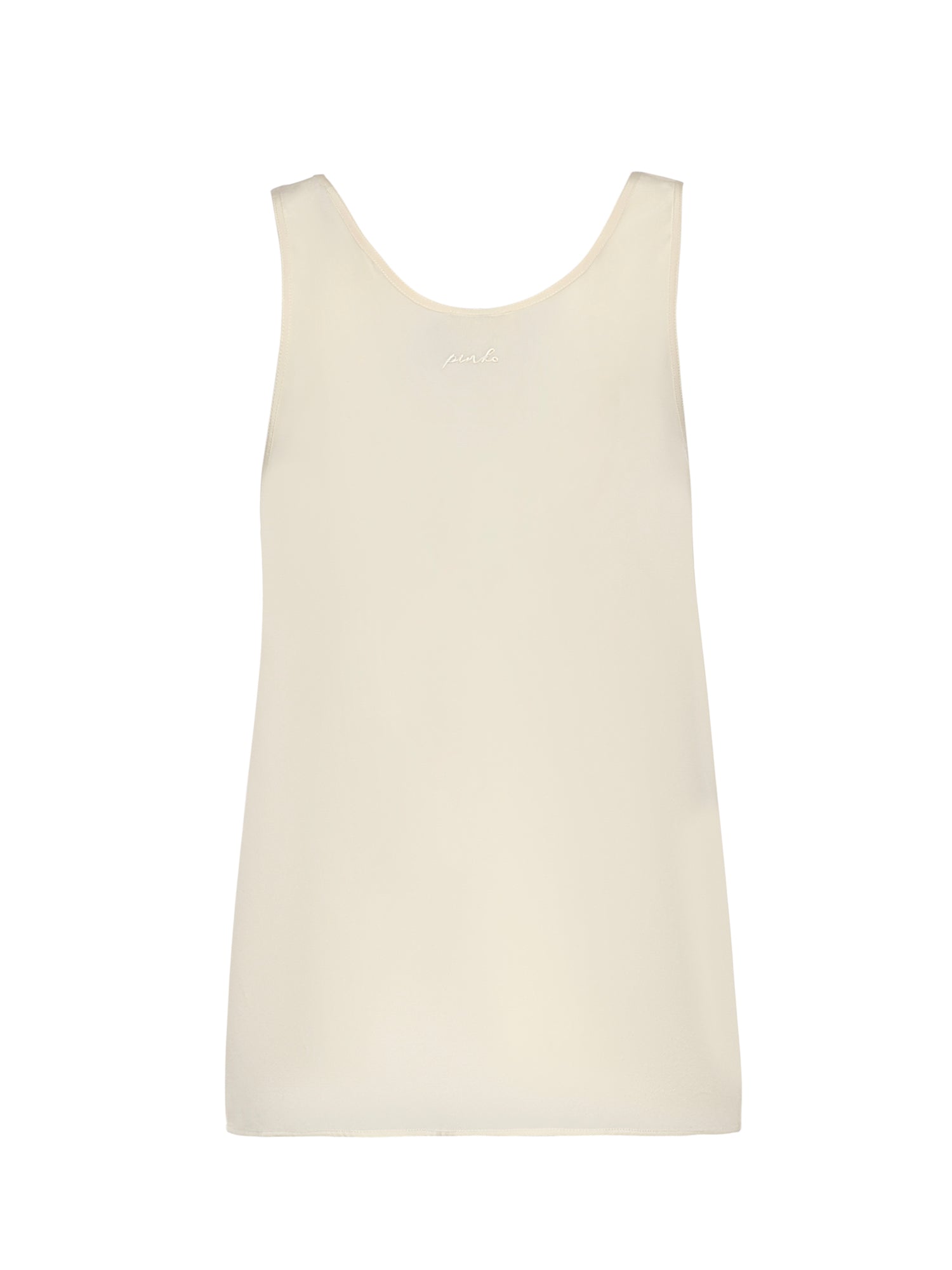 Top a canotta in seta sand wash 104670 A2T7C00 PINKO 