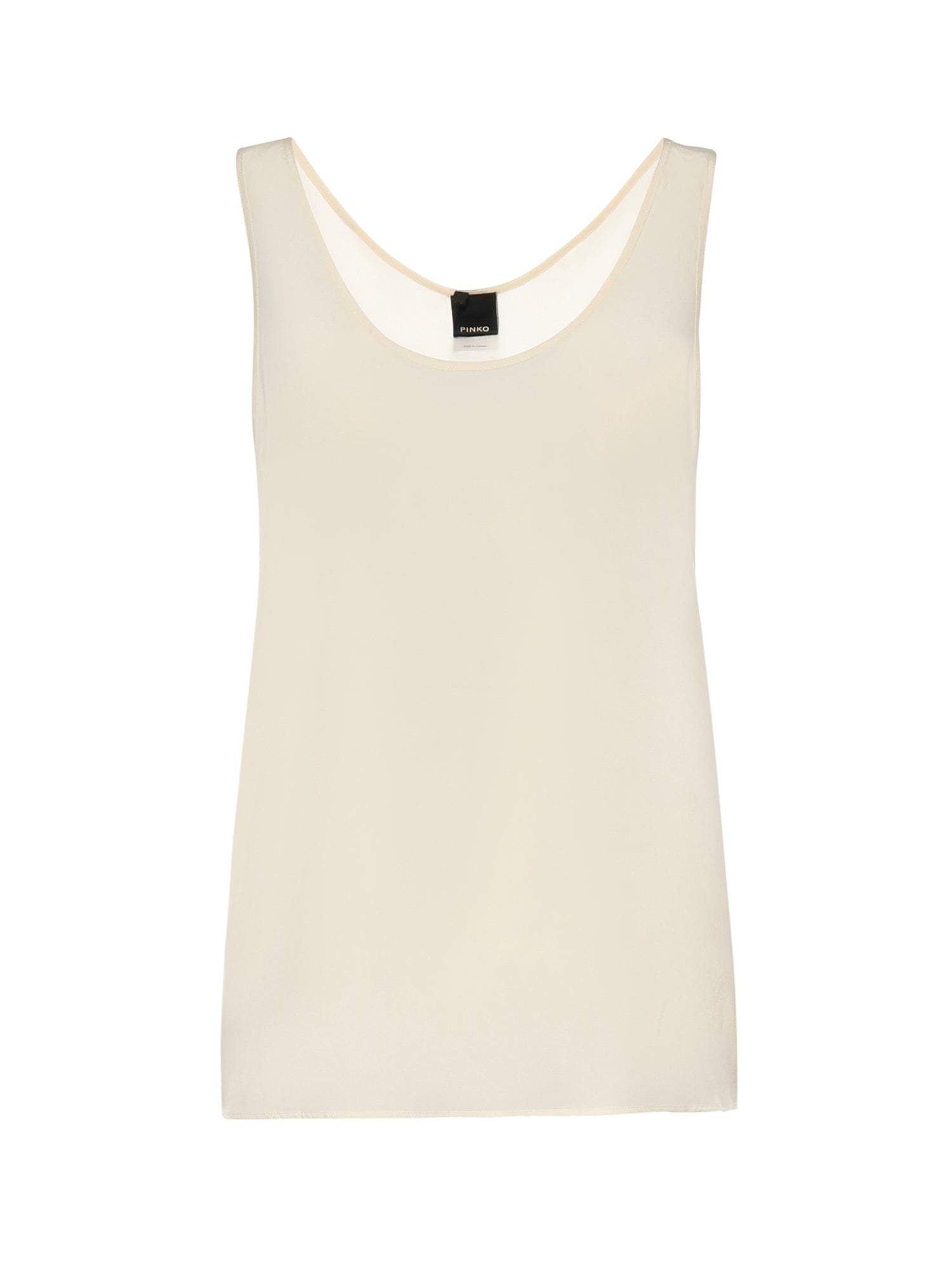 Top a canotta in seta sand wash 104670 A2T7C00 PINKO 