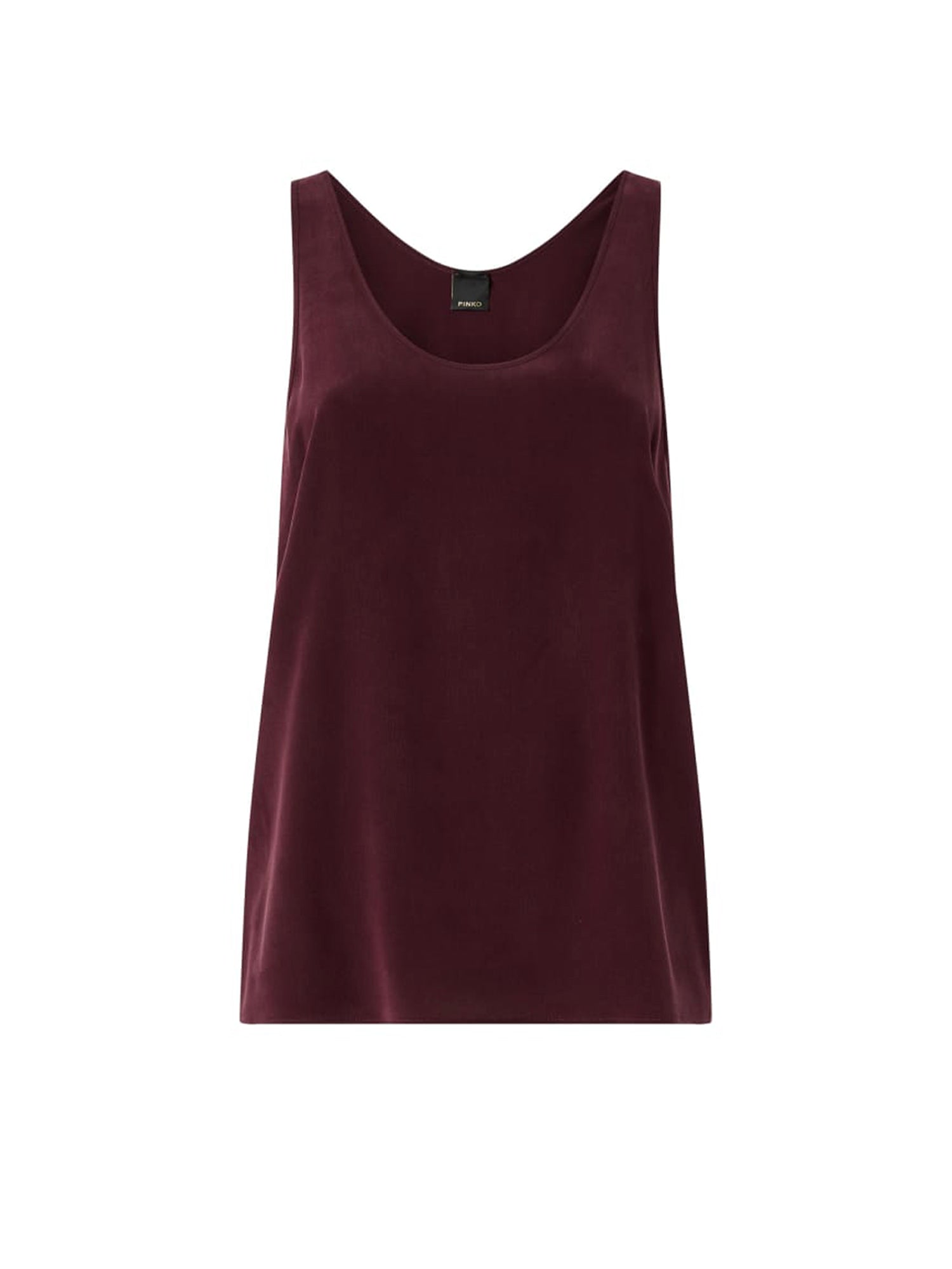 Top a canotta in seta sand wash 104670 A2T7RR7 PINKO 