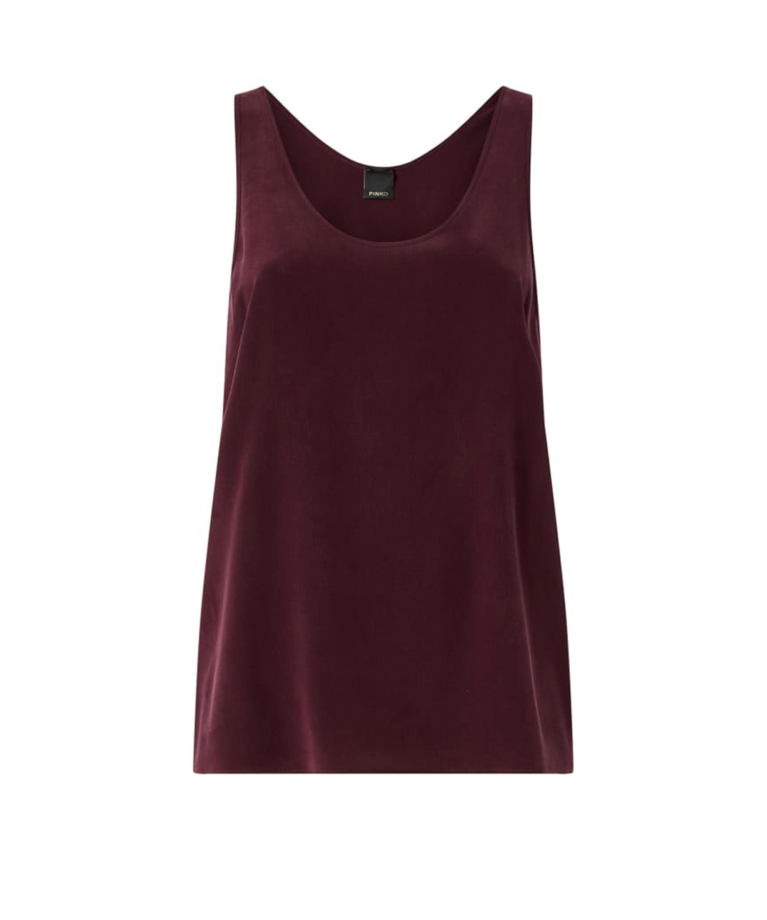 Top a canotta in seta sand wash 104670 A2T7RR7 PINKO 