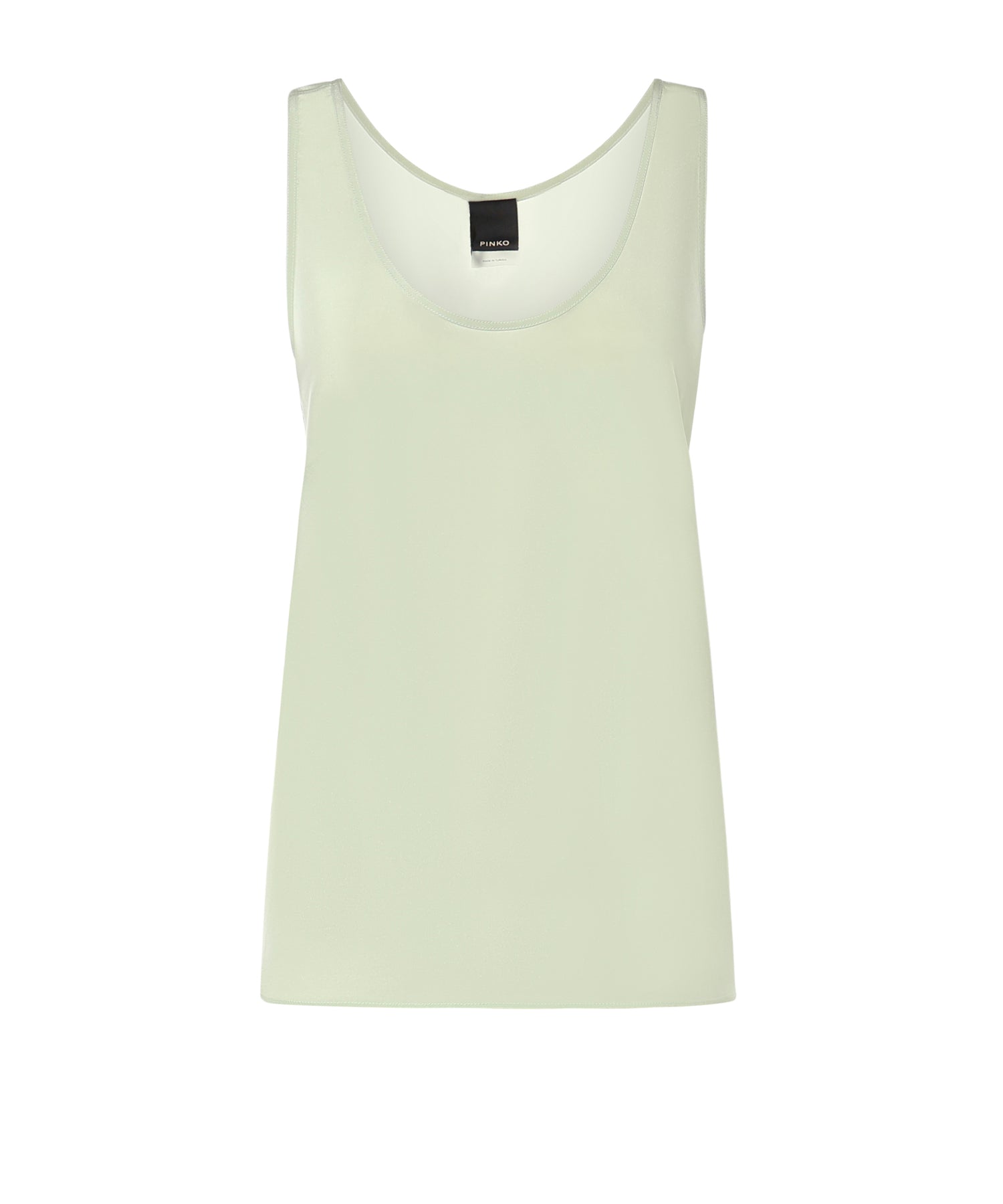 Top a canotta in seta sand wash 104670 A2T7S86 PINKO 