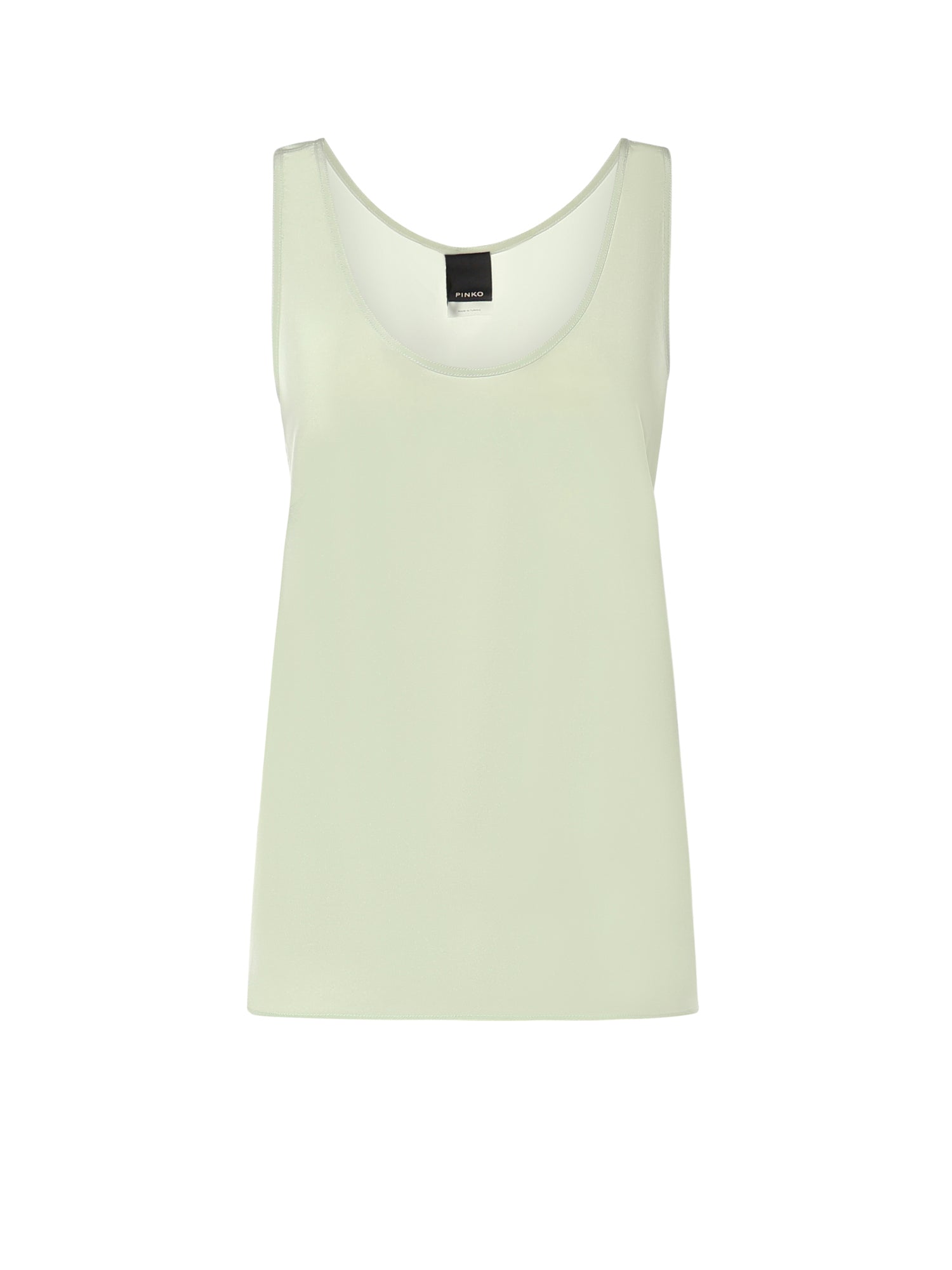 Top a canotta in seta sand wash 104670 A2T7S86 PINKO 