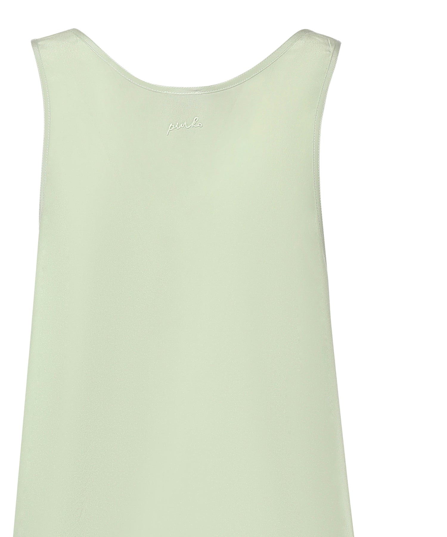 Top a canotta in seta sand wash 104670 A2T7S86 PINKO 