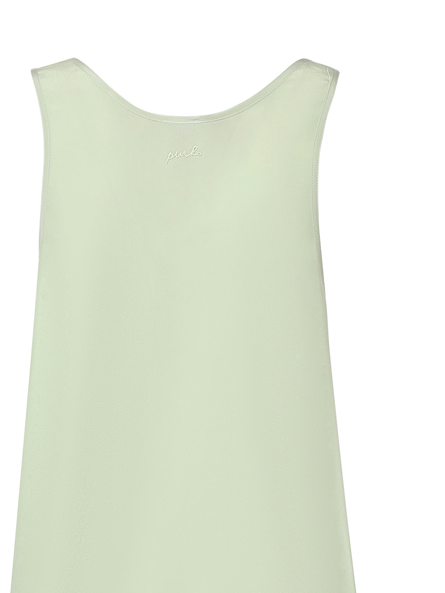 Top a canotta in seta sand wash 104670 A2T7S86 PINKO 