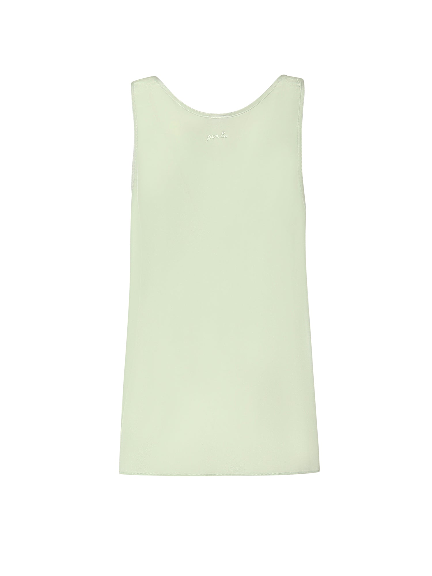 Top a canotta in seta sand wash 104670 A2T7S86 PINKO 