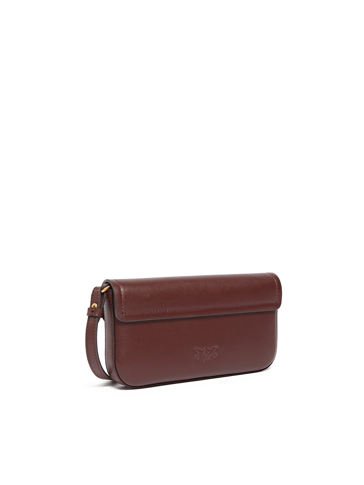 Borsa a spalla media Saddle Flat in pelle 105349 A1ZXR49Q PINKO 
