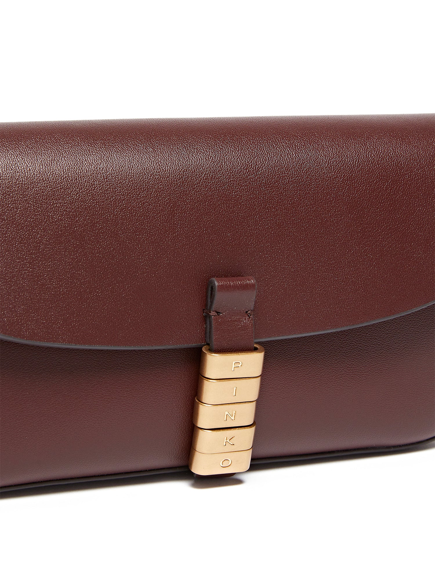 Borsa a spalla media Saddle Flat in pelle 105349 A1ZXR49Q PINKO 