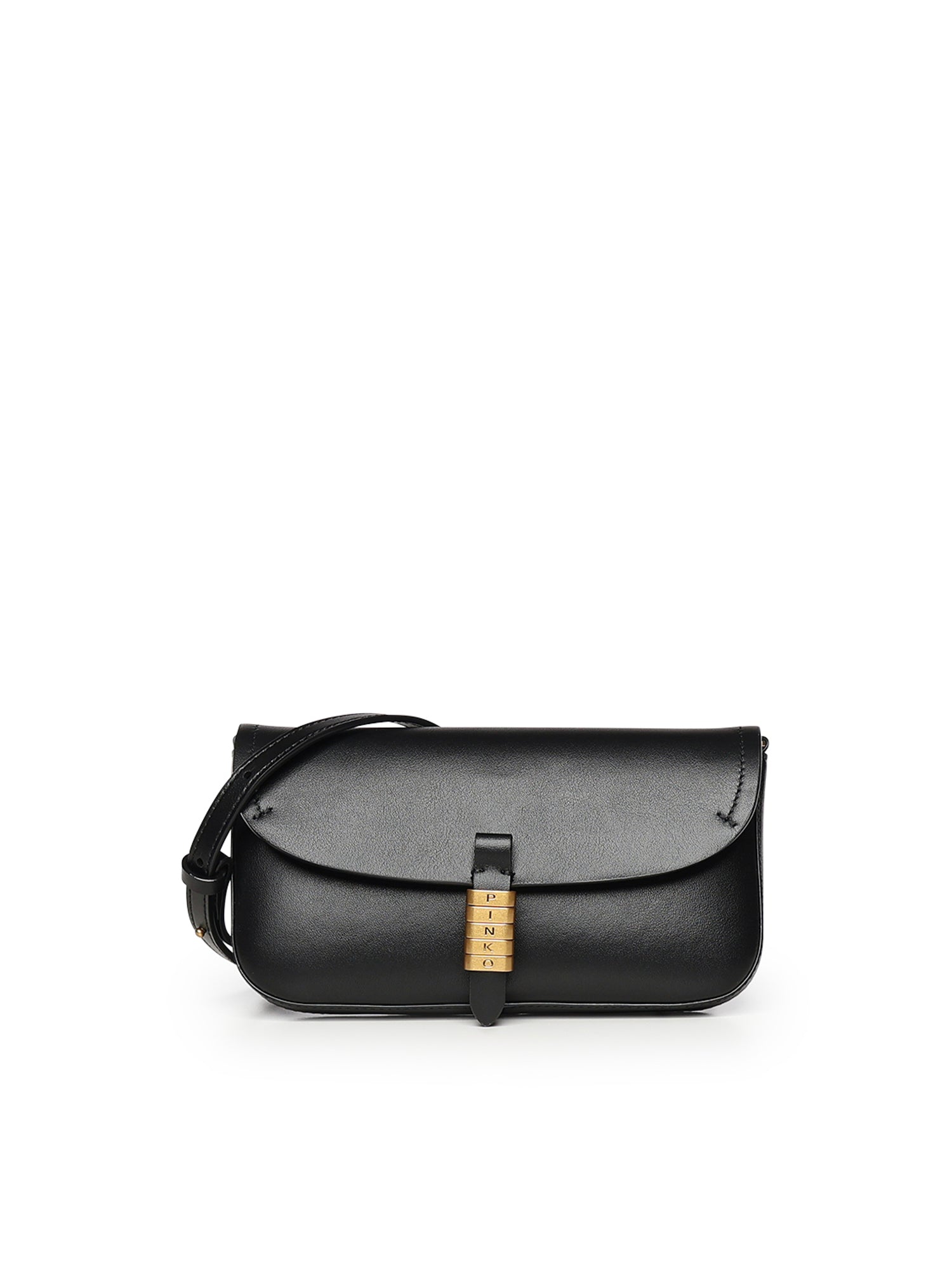 Borsa a spalla media Saddle Flat in pelle 105349 A1ZXZ99Q PINKO 