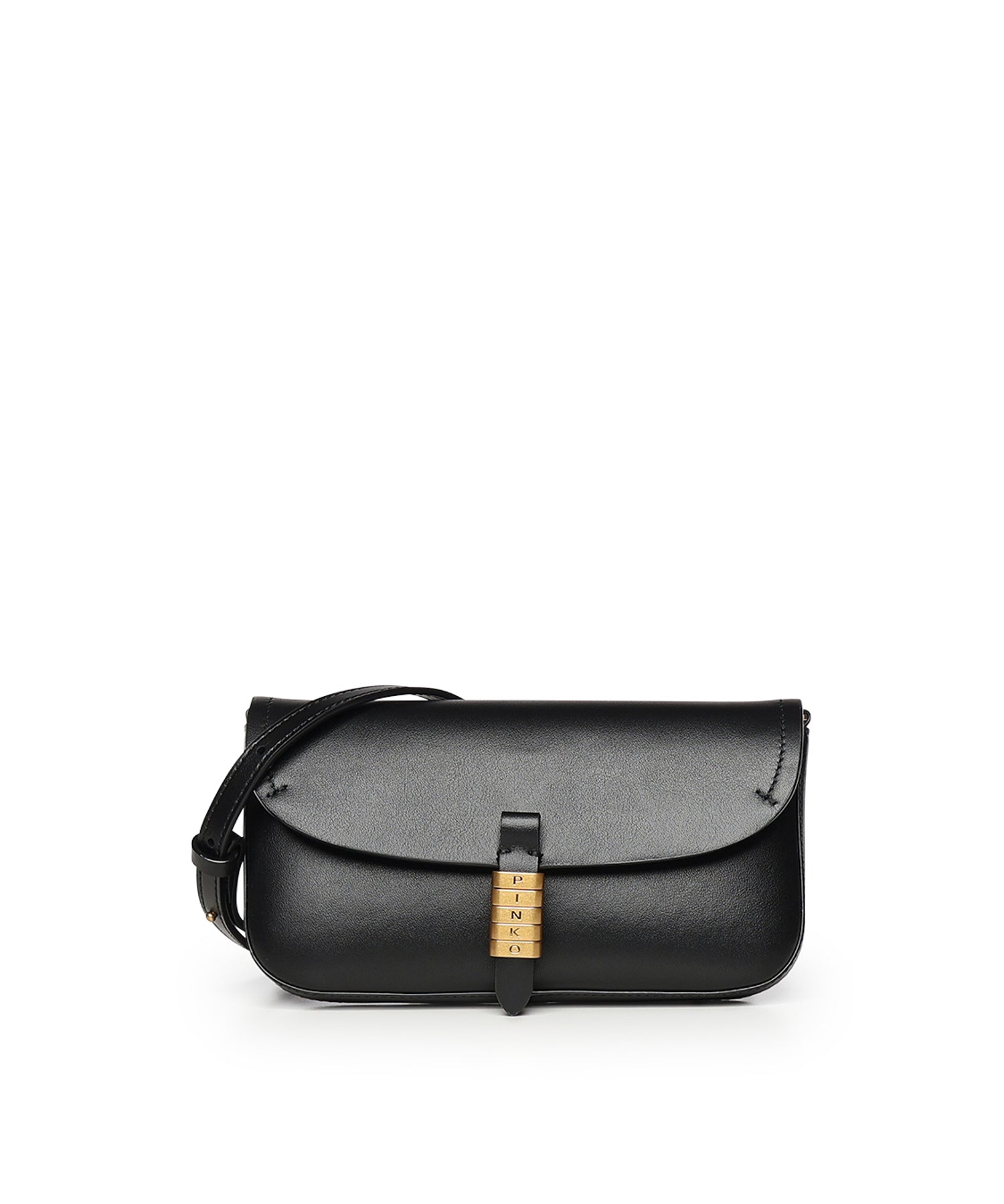 Borsa a spalla media Saddle Flat in pelle 105349 A1ZXZ99Q PINKO 