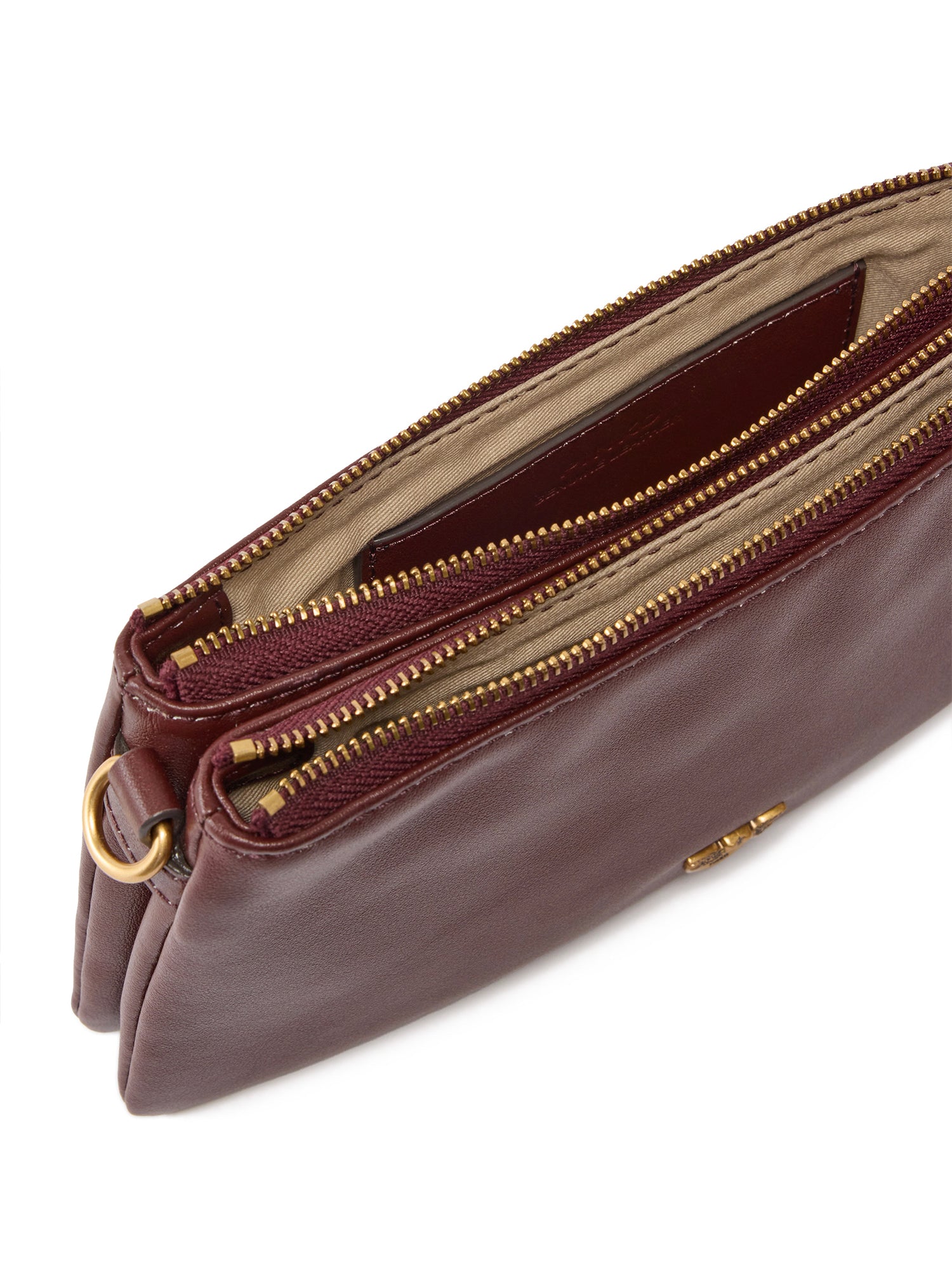 Borsa a tracolla Mini Double Bag in pelle 105359 A0QOR49Q PINKO 
