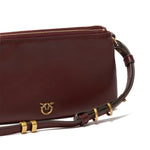 Borsa a tracolla Mini Double Bag in pelle 105359 A0QOR49Q PINKO 