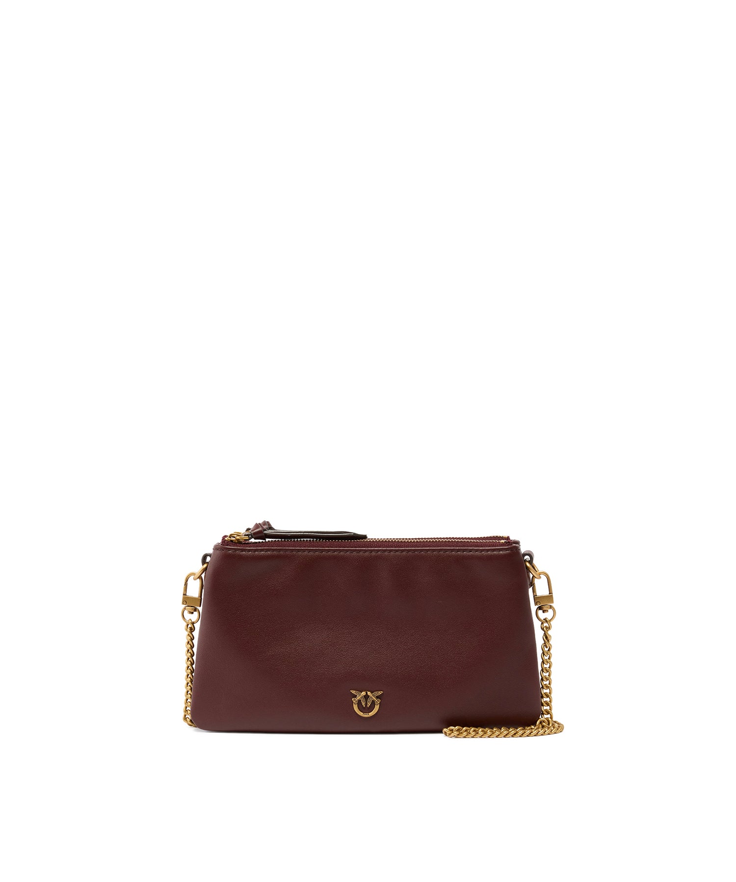 Borsa a tracolla Mini Double Bag in pelle 105359 A0QOR49Q PINKO 