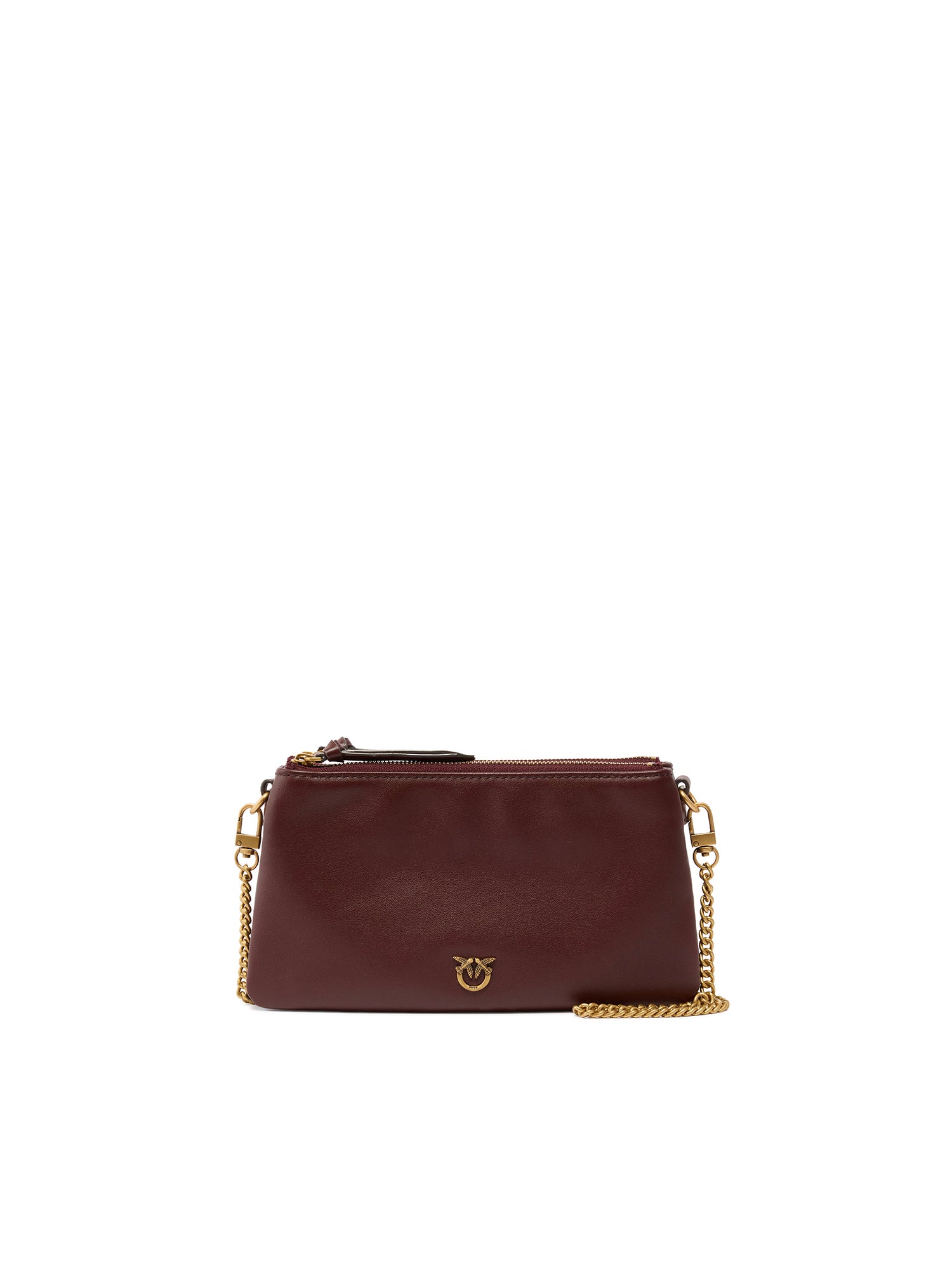 Borsa a tracolla Mini Double Bag in pelle 105359 A0QOR49Q PINKO 