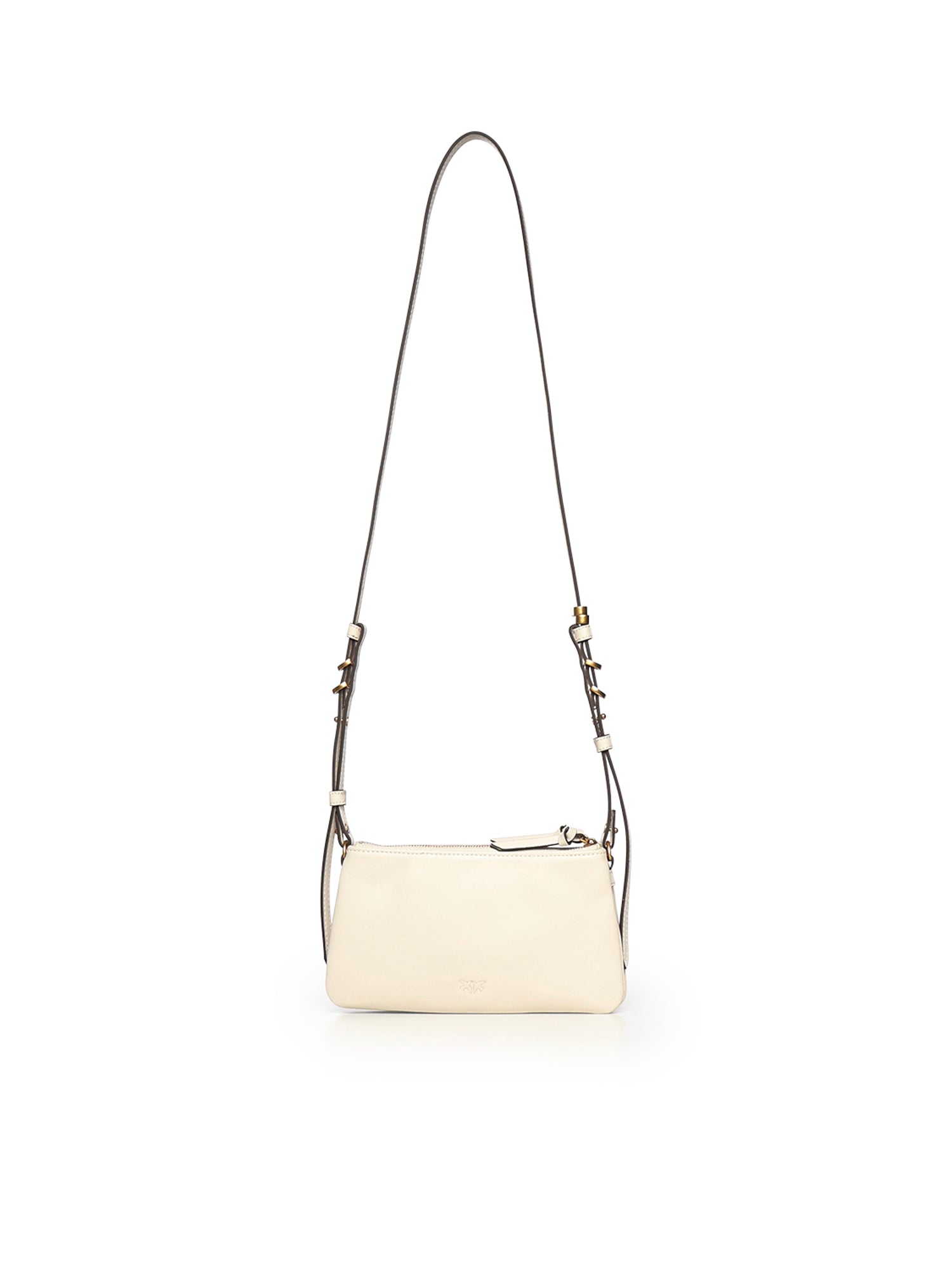 Borsa a tracolla Mini Double Bag in pelle 105359 A0QOZ15Q PINKO 