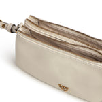 Borsa a tracolla Mini Double Bag in pelle 105359 A0QOZ15Q PINKO 