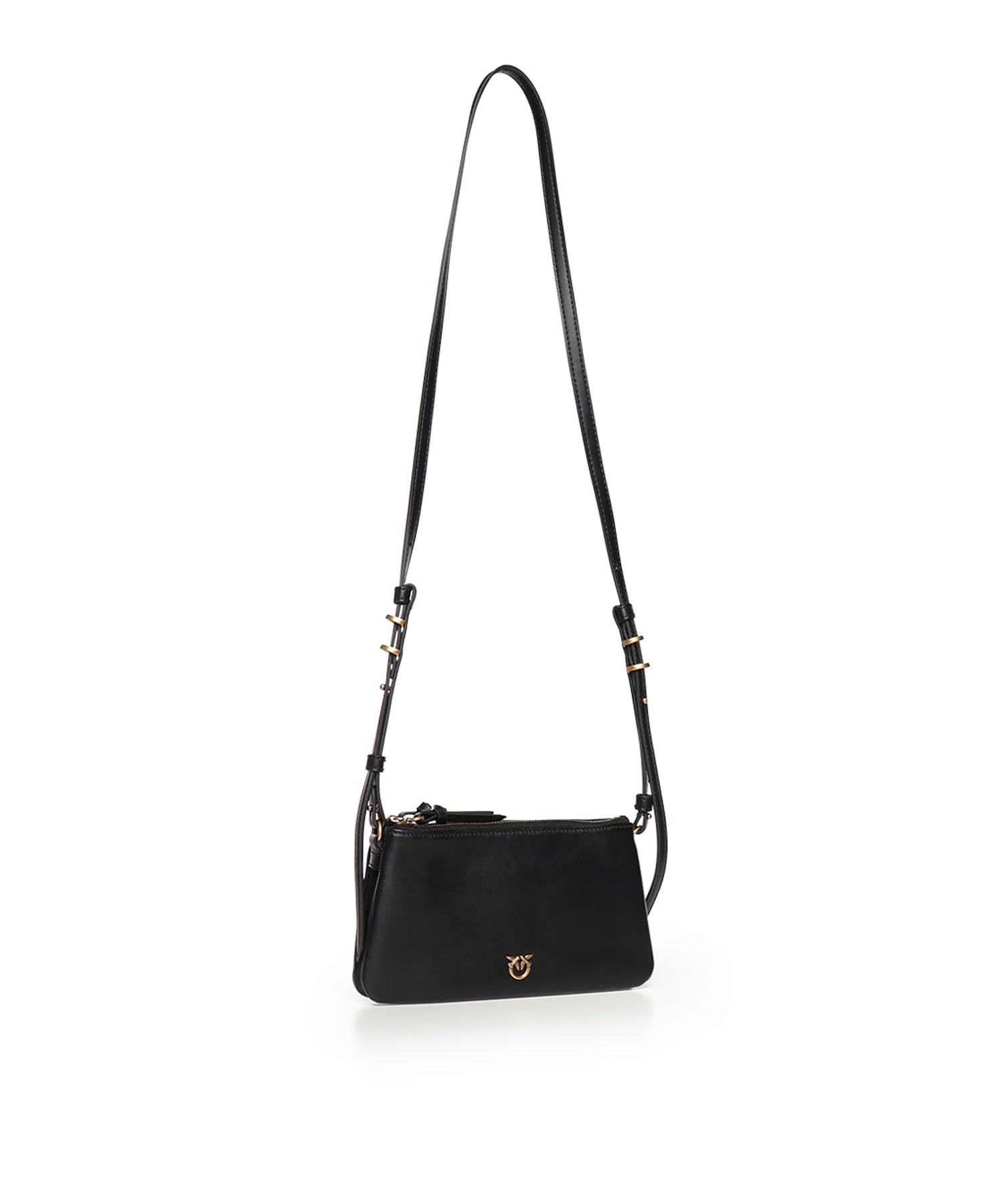 Borsa a tracolla Mini Double Bag in pelle 105359 A0QOZ99Q PINKO 