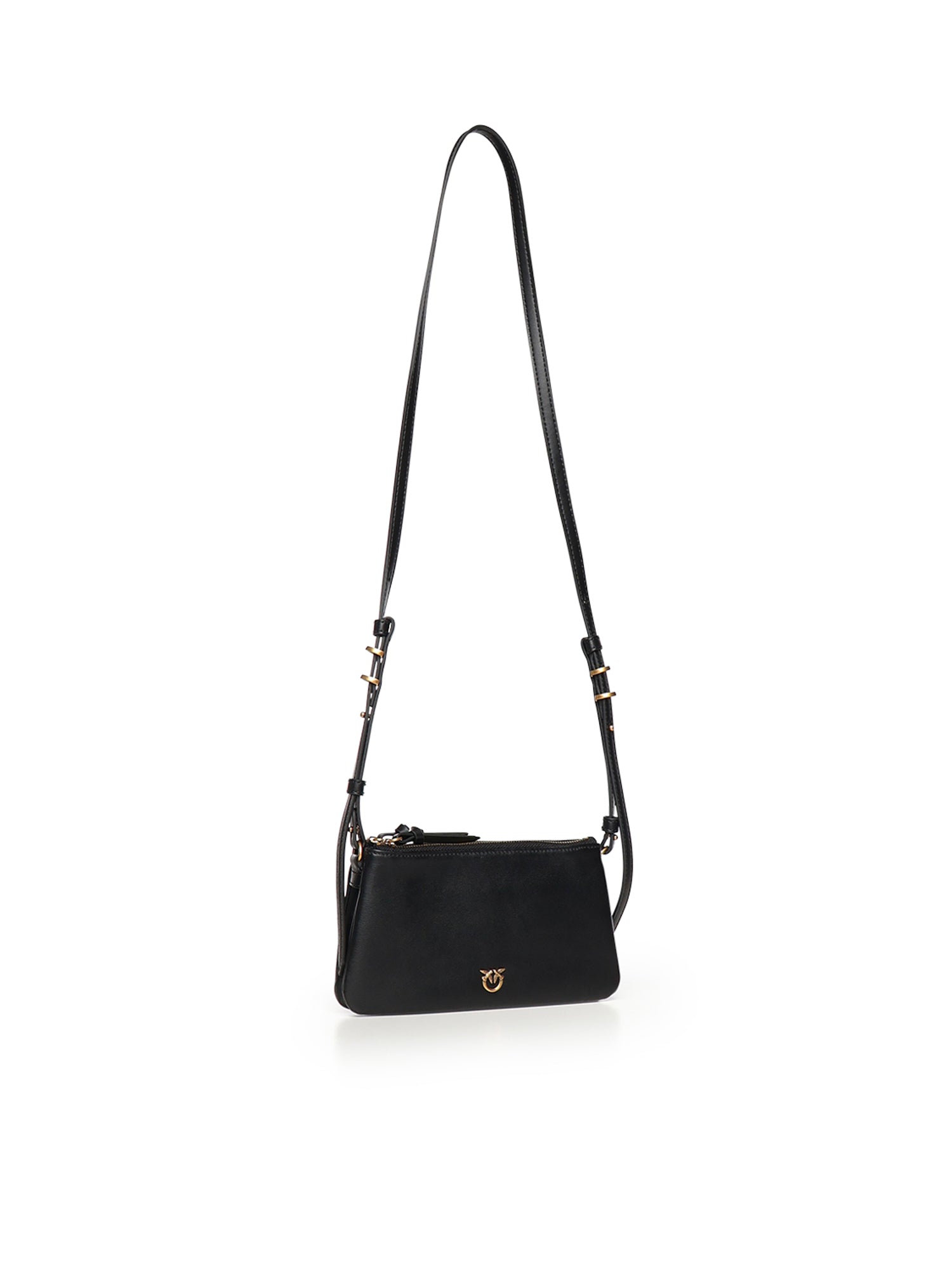 Borsa a tracolla Mini Double Bag in pelle 105359 A0QOZ99Q PINKO 