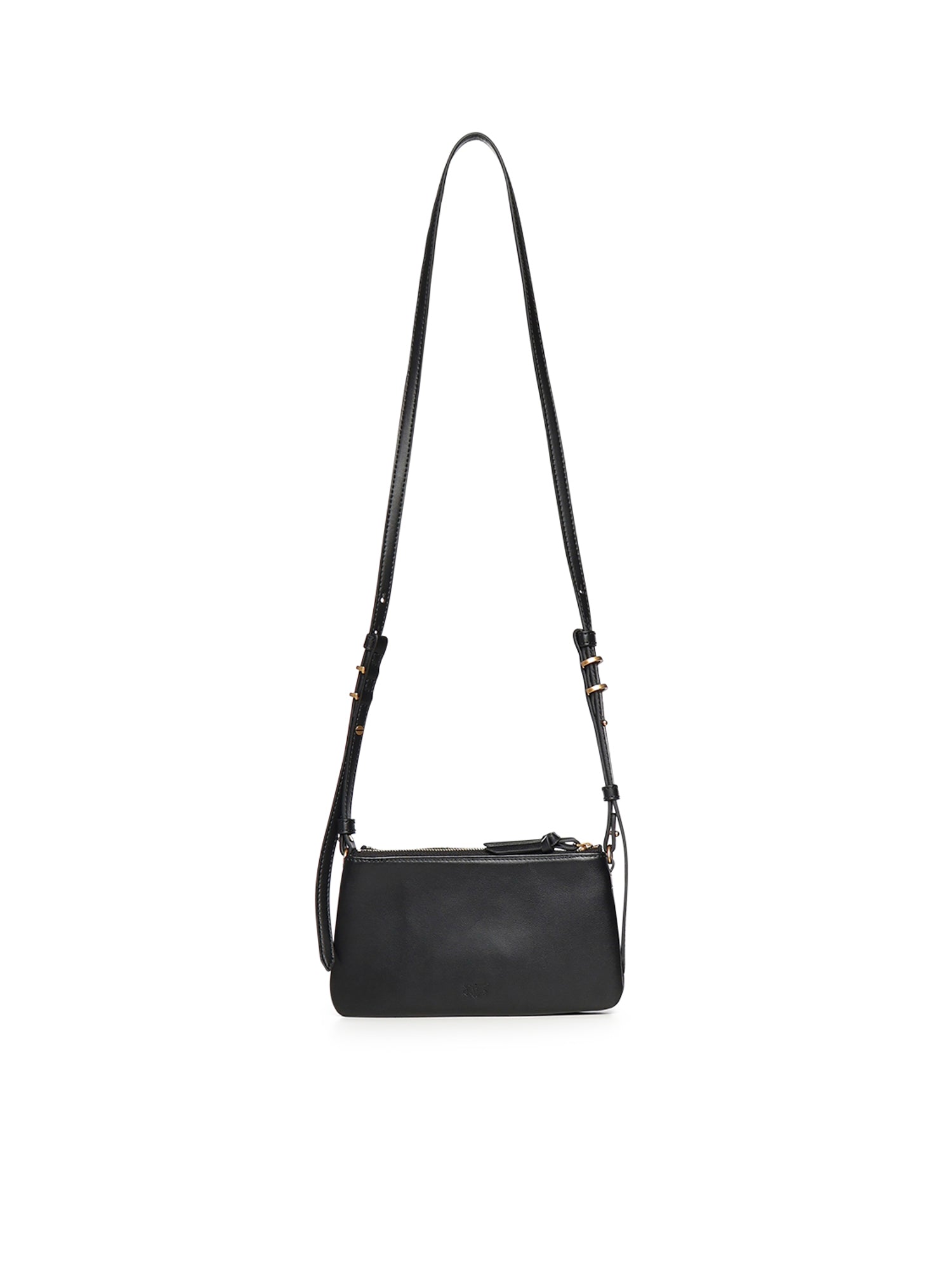 Borsa a tracolla Mini Double Bag in pelle 105359 A0QOZ99Q PINKO 