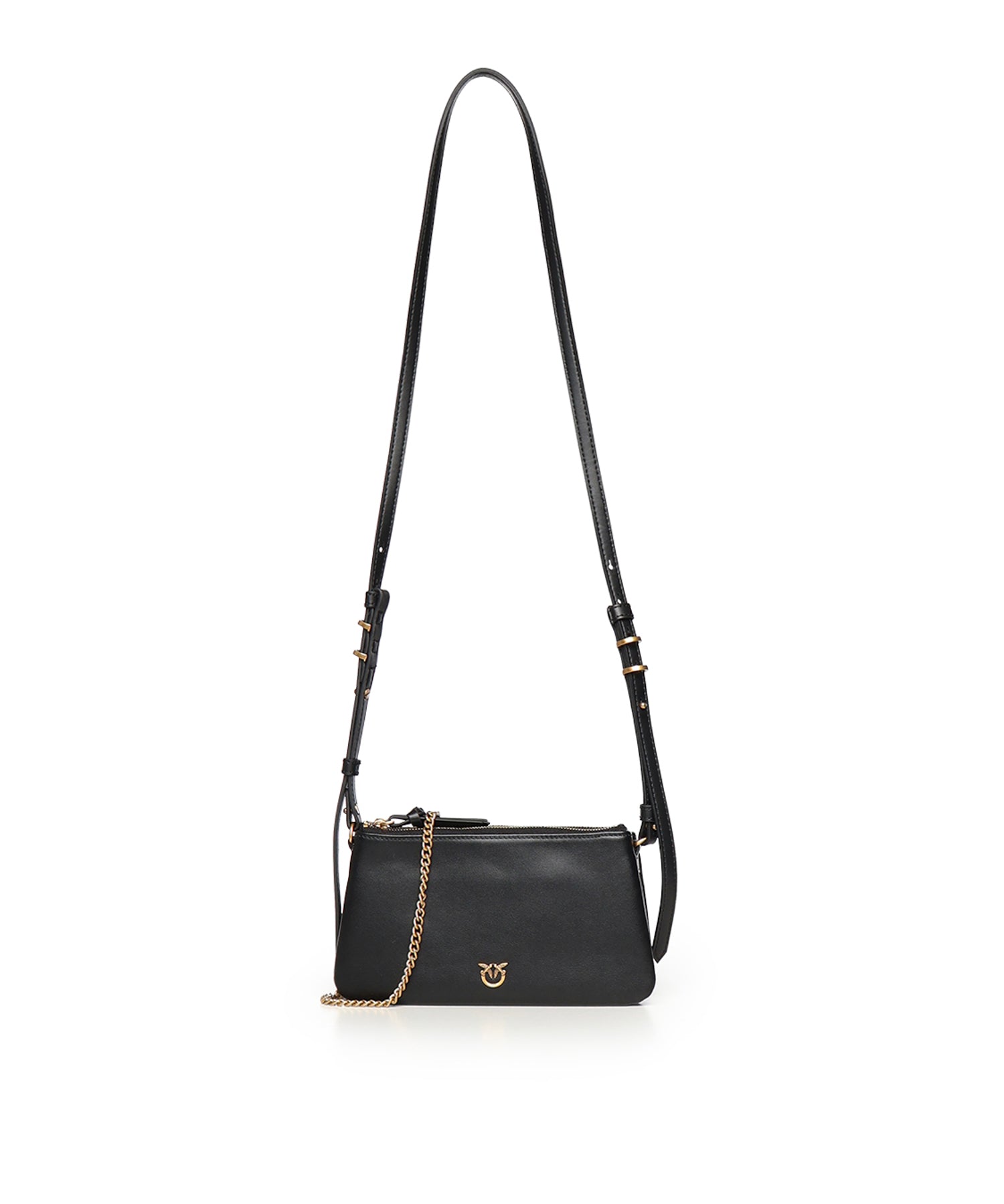 Borsa a tracolla Mini Double Bag in pelle 105359 A0QOZ99Q PINKO 