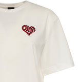 T-shirt con lettering Amore in strass 105526 A33IZR2 PINKO 