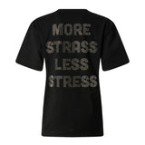 T-shirt More Strass Less Stress in cotone 105526 A33SZ99 PINKO 