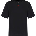 T-shirt con ricamo cuore in cotone 105665 A326Z99 PINKO 