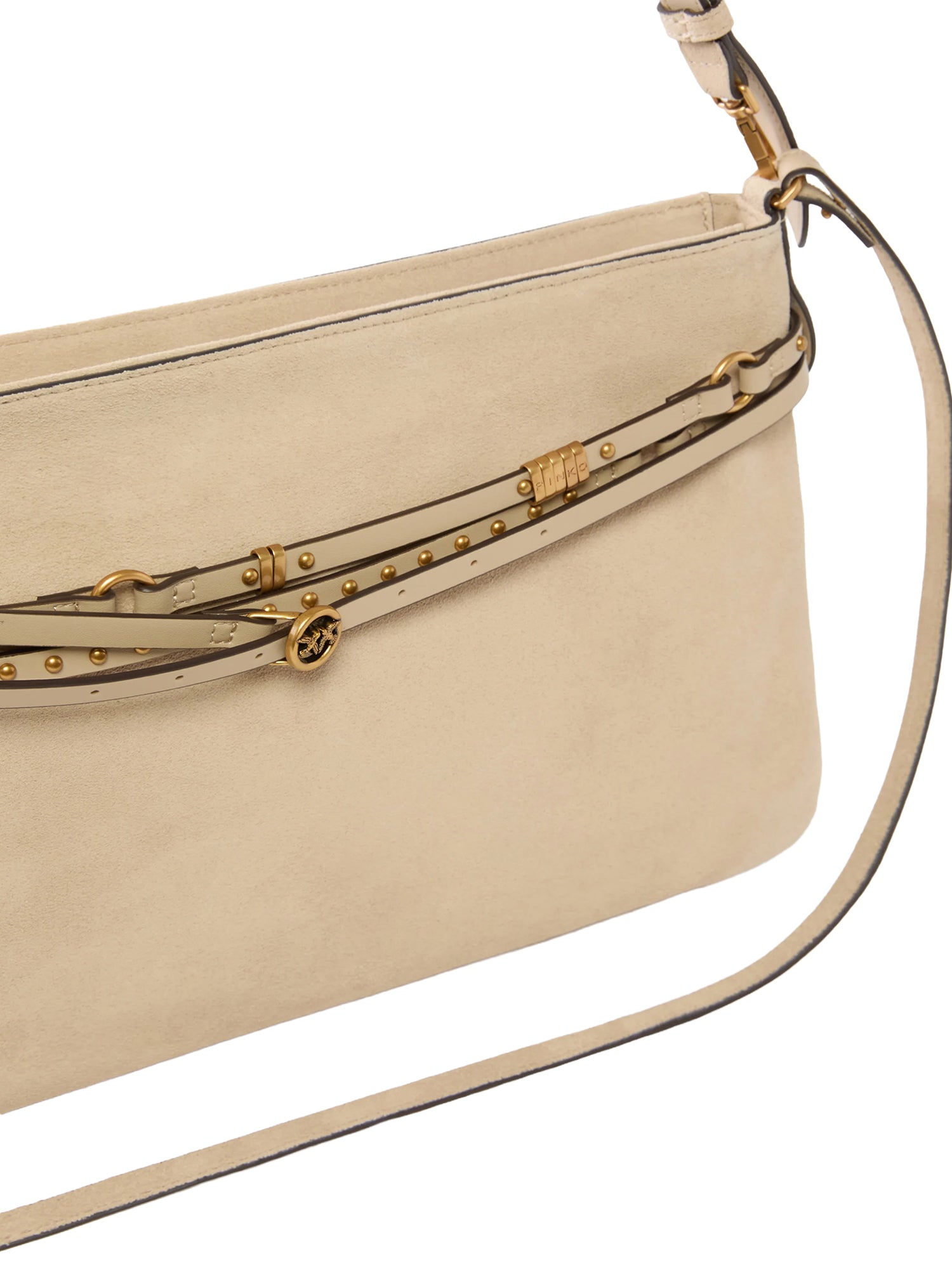 Borsa a spalla grande Belt Bag Big in suede 105903 A0F6C50Q PINKO 