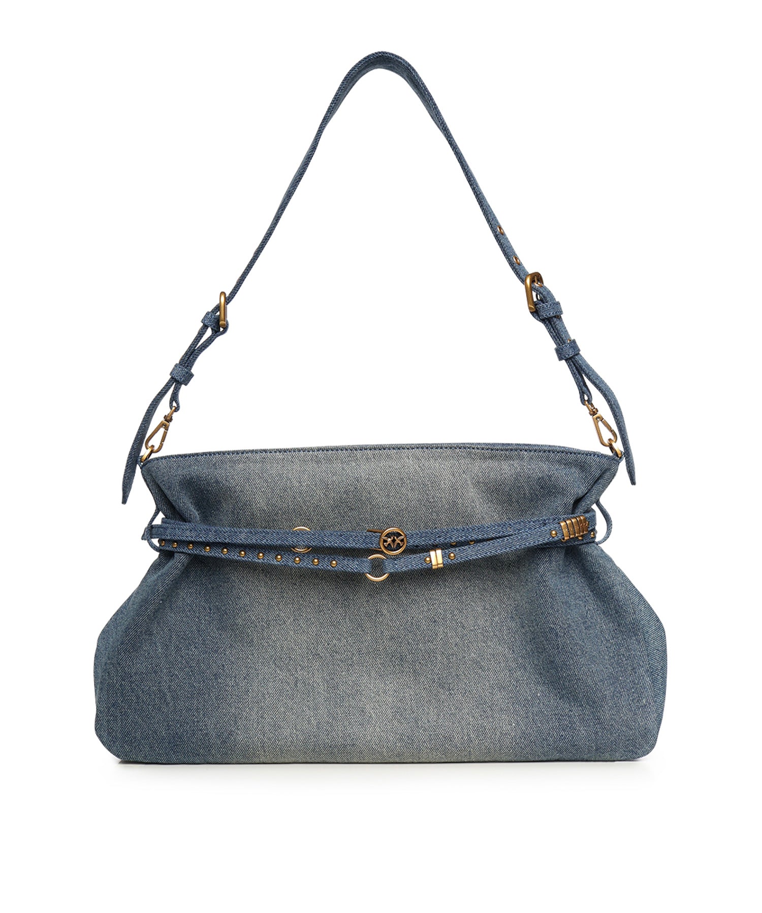 Borsa a spalla grande Belt Bag Big in denim 105903 A31GPJDQ PINKO 