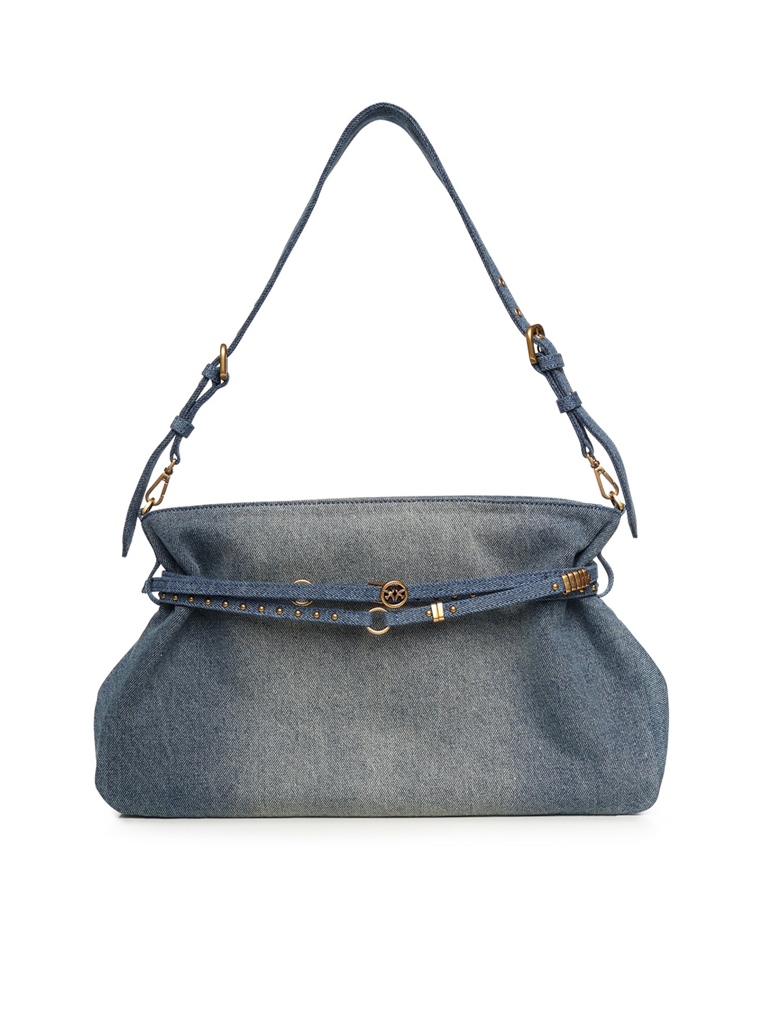 Borsa a spalla grande Belt Bag Big in denim 105903 A31GPJDQ PINKO 