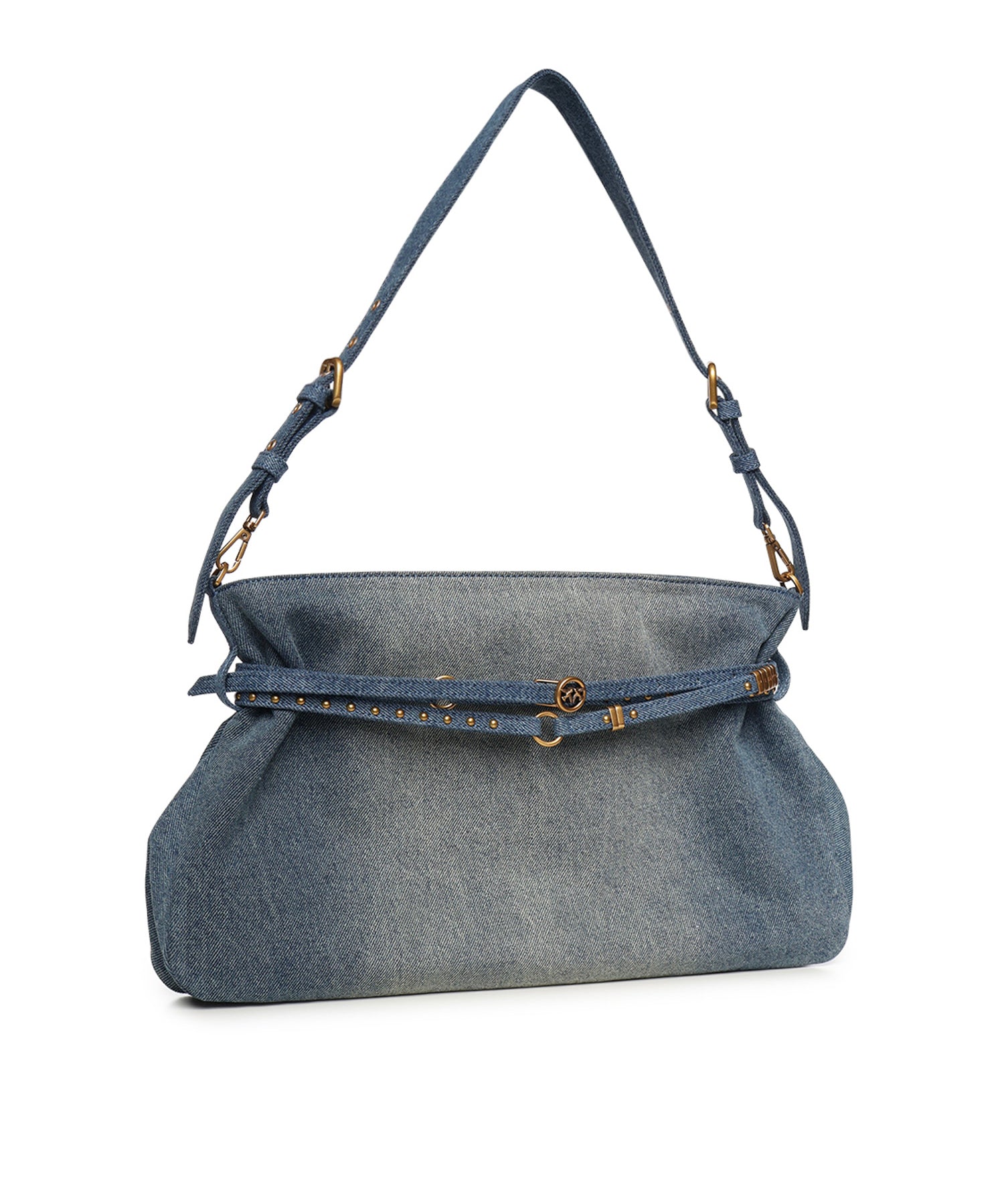 Borsa a spalla grande Belt Bag Big in denim 105903 A31GPJDQ PINKO 