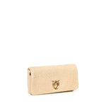 Pochette a tracolla Love Bag Click Soft Horizontal Classic in rafia 106022 A391C24Q PINKO 