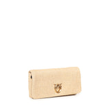 Pochette a tracolla Love Bag Click Soft Horizontal Classic in rafia 106022 A391C24Q PINKO 