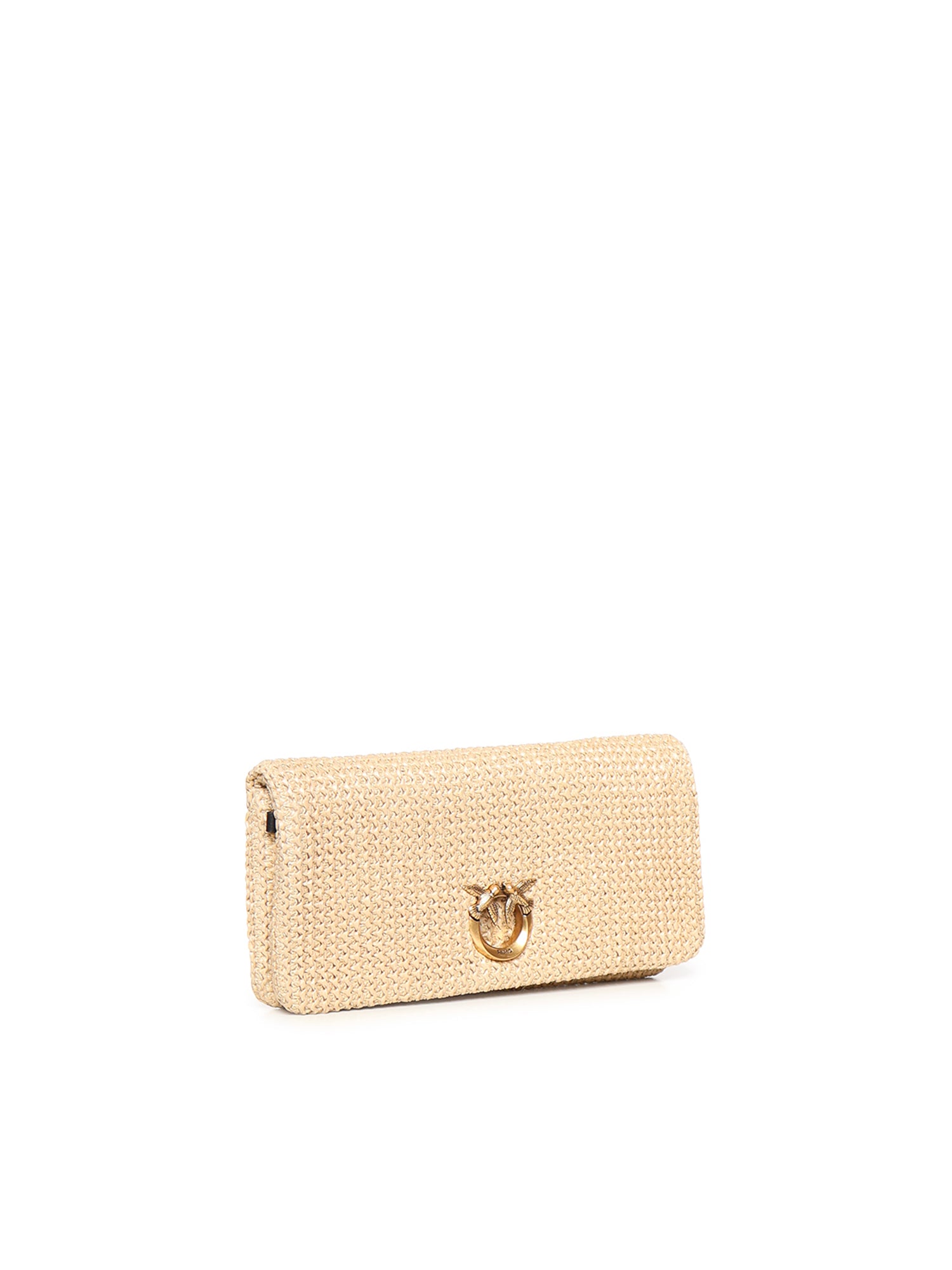 Pochette a tracolla Love Bag Click Soft Horizontal Classic in rafia 106022 A391C24Q PINKO 