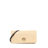 Pochette a tracolla Love Bag Click Soft Horizontal Classic in rafia 106022 A391C24Q PINKO 