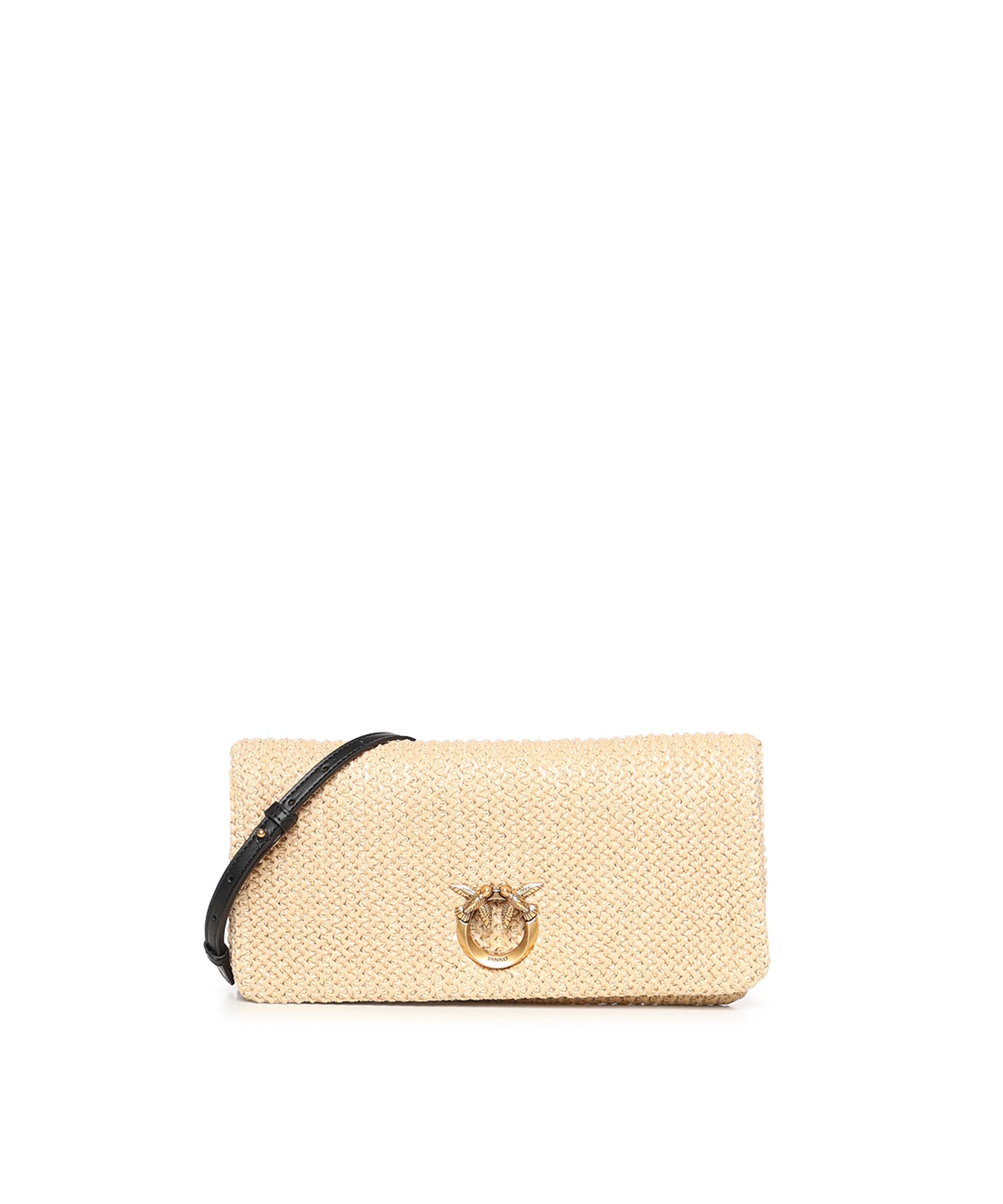 Pochette a tracolla Love Bag Click Soft Horizontal Classic in rafia 106022 A391C24Q PINKO 