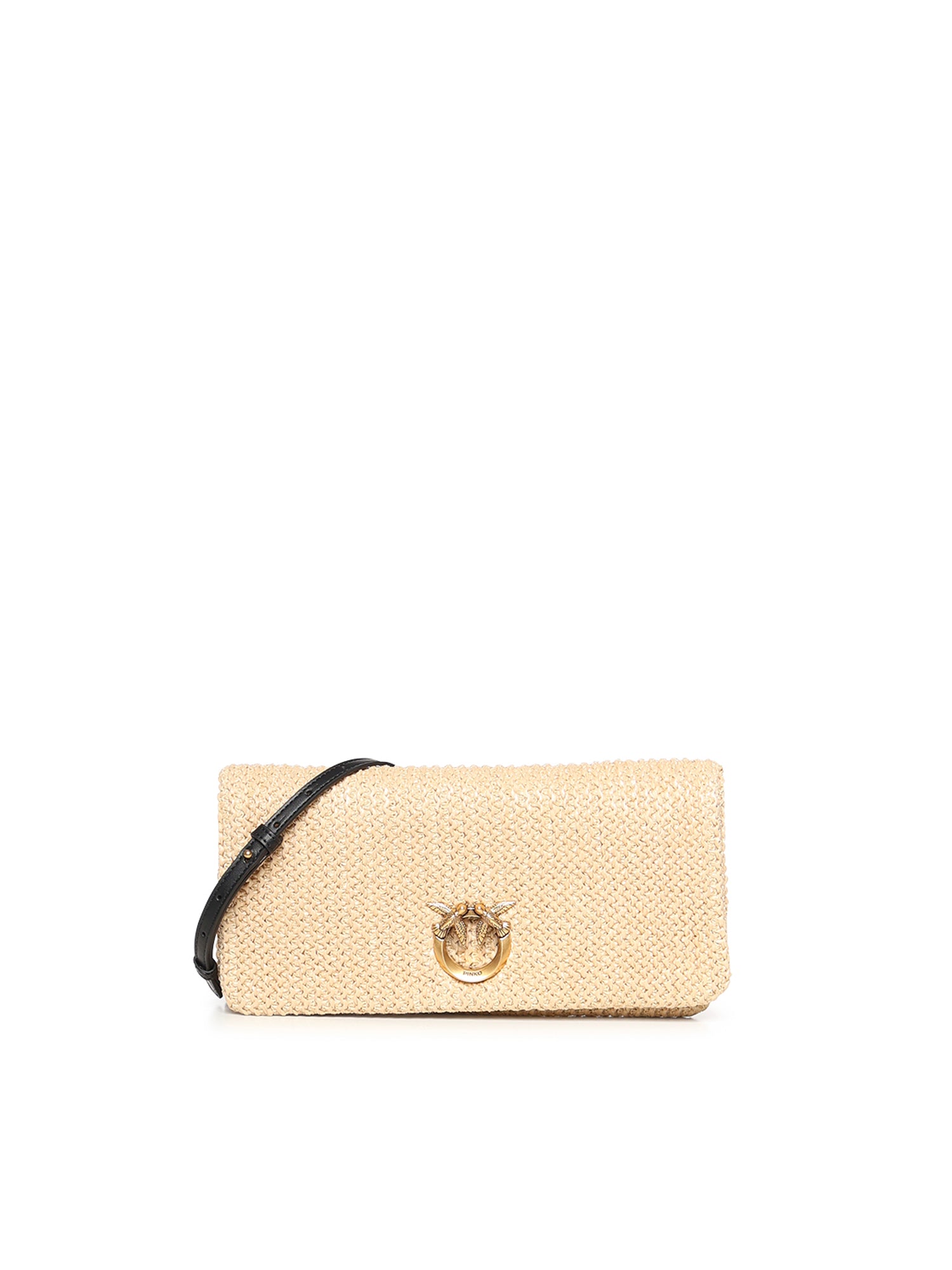 Pochette a tracolla Love Bag Click Soft Horizontal Classic in rafia 106022 A391C24Q PINKO 