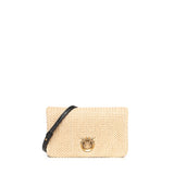 Pochette a tracolla Love Bag Click Soft Horizontal Mini in rafia 106023 A391C24Q PINKO 