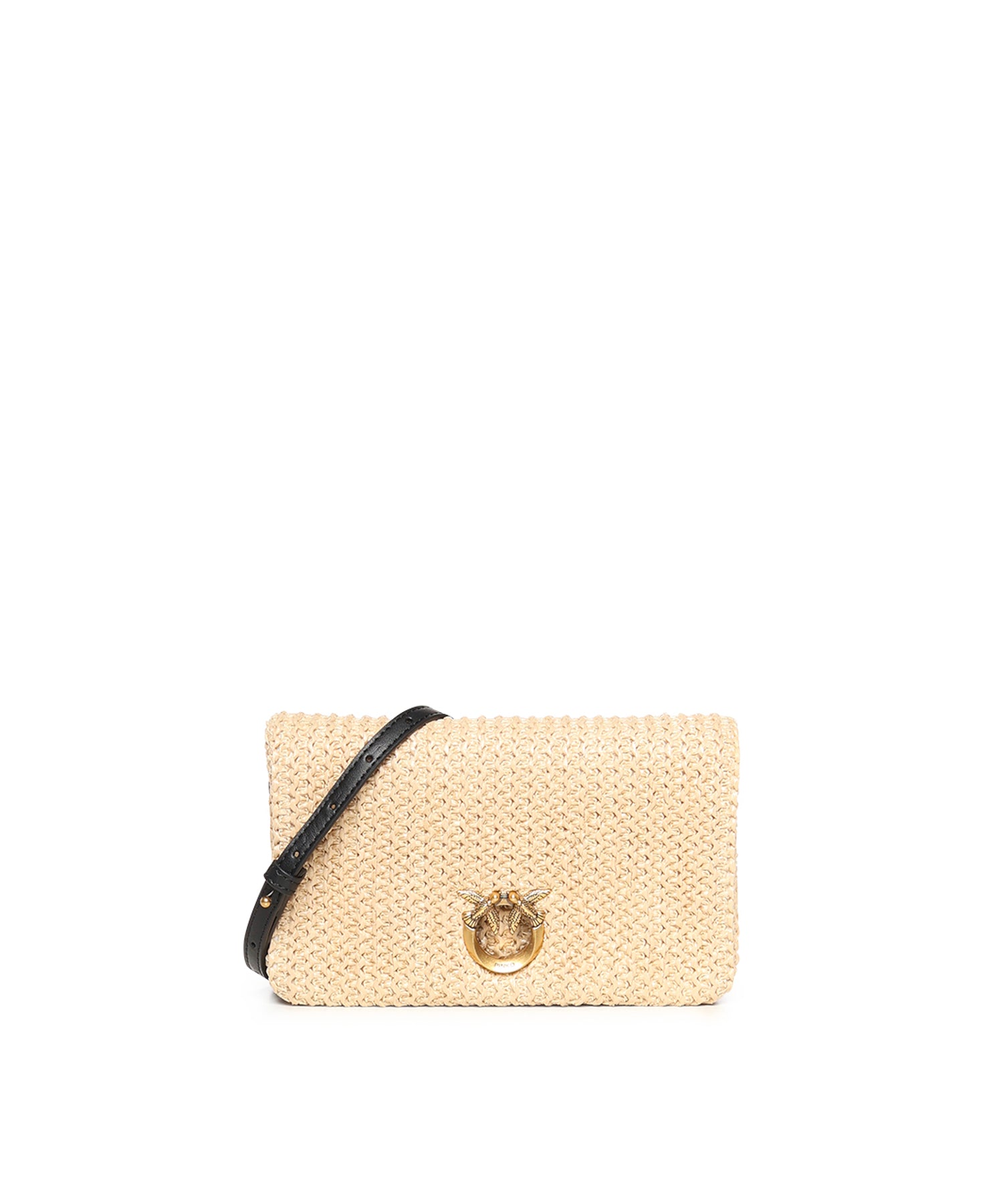 Pochette a tracolla Love Bag Click Soft Horizontal Mini in rafia 106023 A391C24Q PINKO 