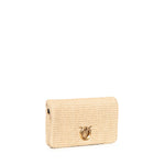 Pochette a tracolla Love Bag Click Soft Horizontal Mini in rafia 106023 A391C24Q PINKO 