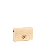 Pochette a tracolla Love Bag Click Soft Horizontal Mini in rafia 106023 A391C24Q PINKO 