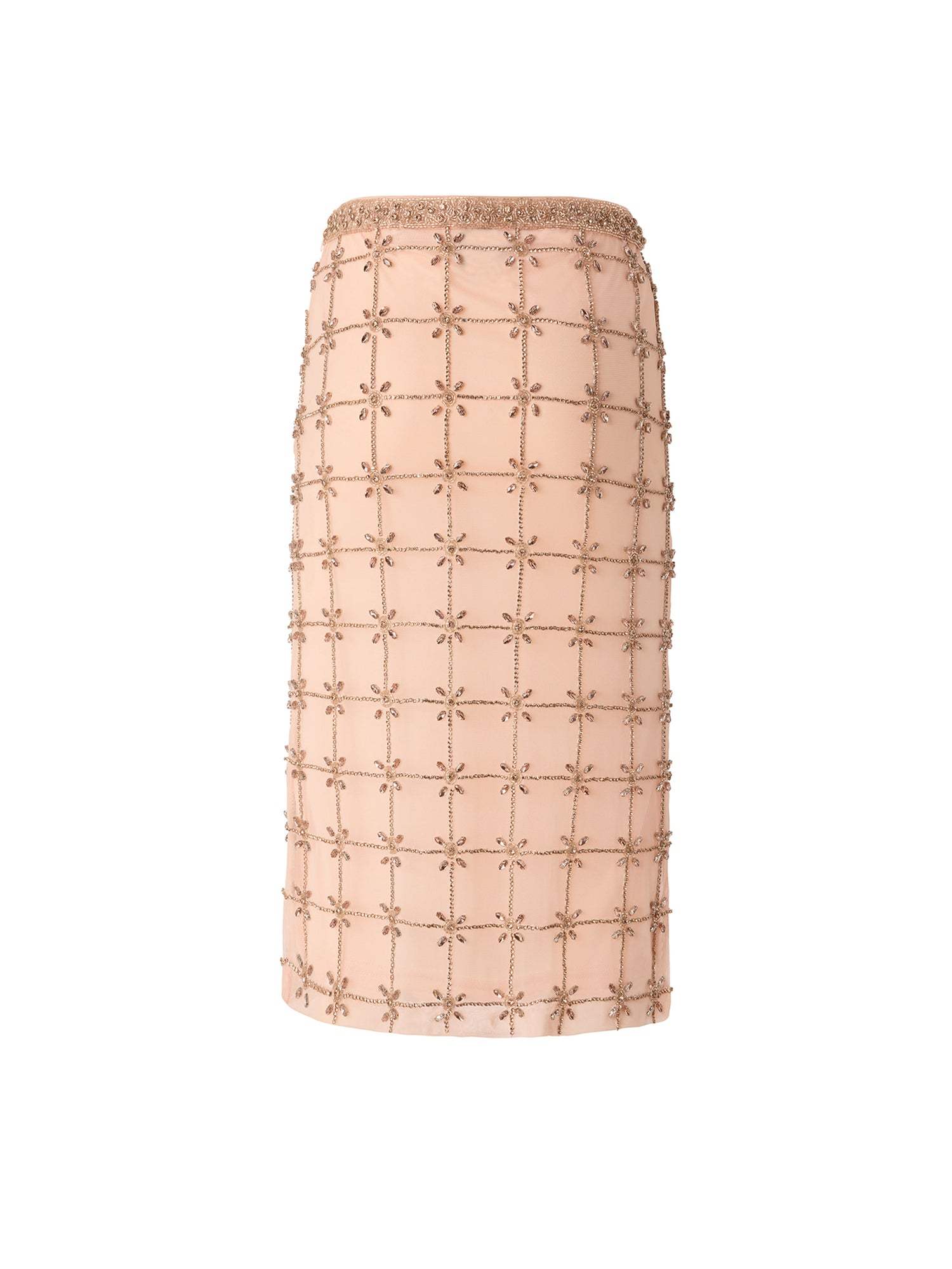 Gonna longuette in tulle con cristalli 106031 A32BZN6 PINKO 