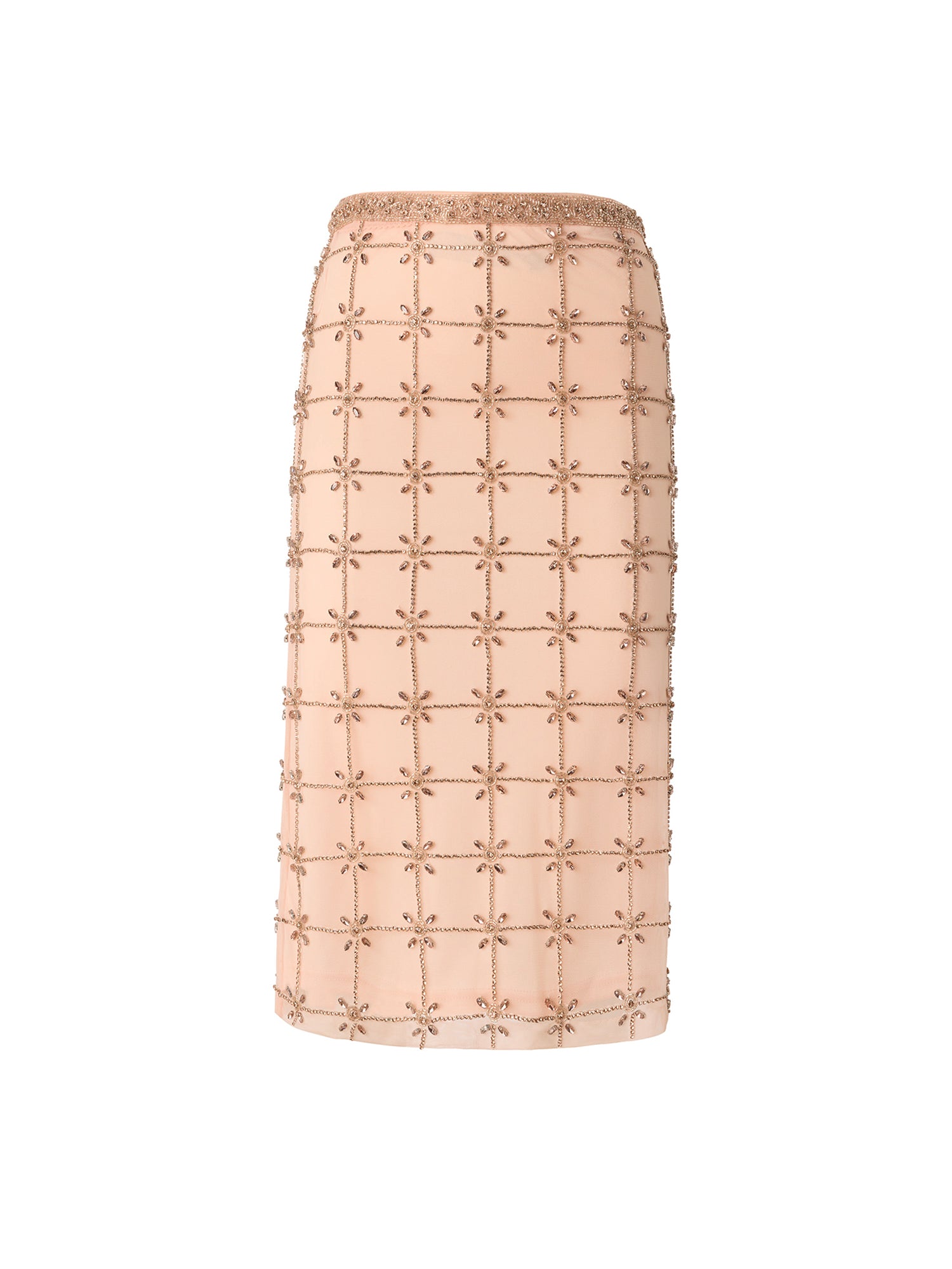 Gonna longuette in tulle con cristalli 106031 A32BZN6 PINKO 