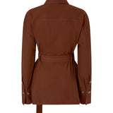 Giacca in cotone con cintura 106153 A2ERL78 PINKO 