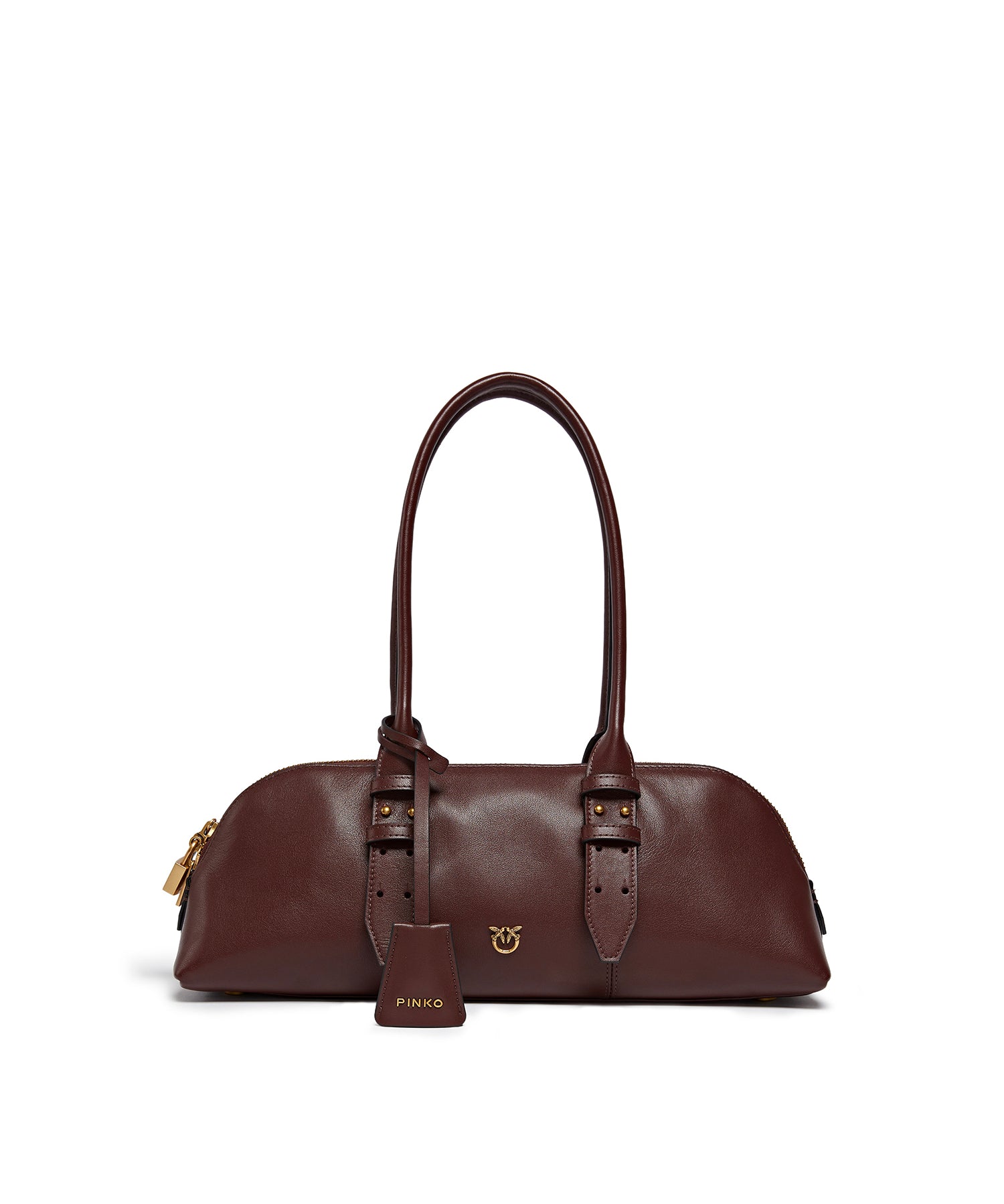 Borsa bowling Escape Bag Horizontal in pelle 106169 A0QOR49Q PINKO 