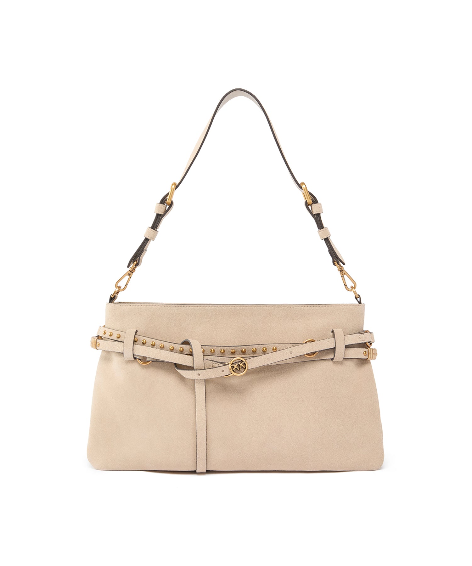 Borsa a spalla media Belt Bag in suede<BR/> 106176 A0F6C50Q PINKO 