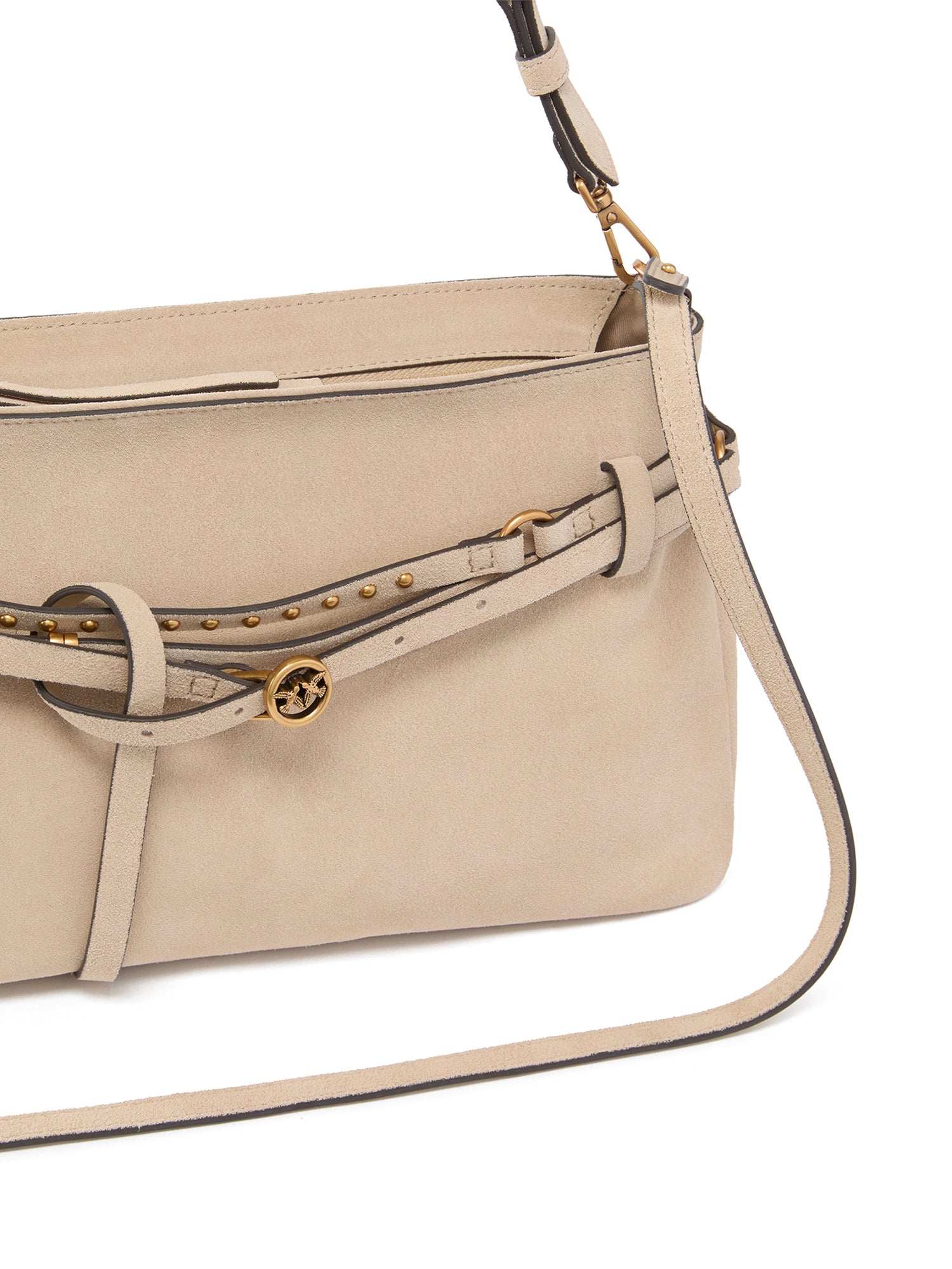 Borsa a spalla media Belt Bag in suede<BR/> 106176 A0F6C50Q PINKO 